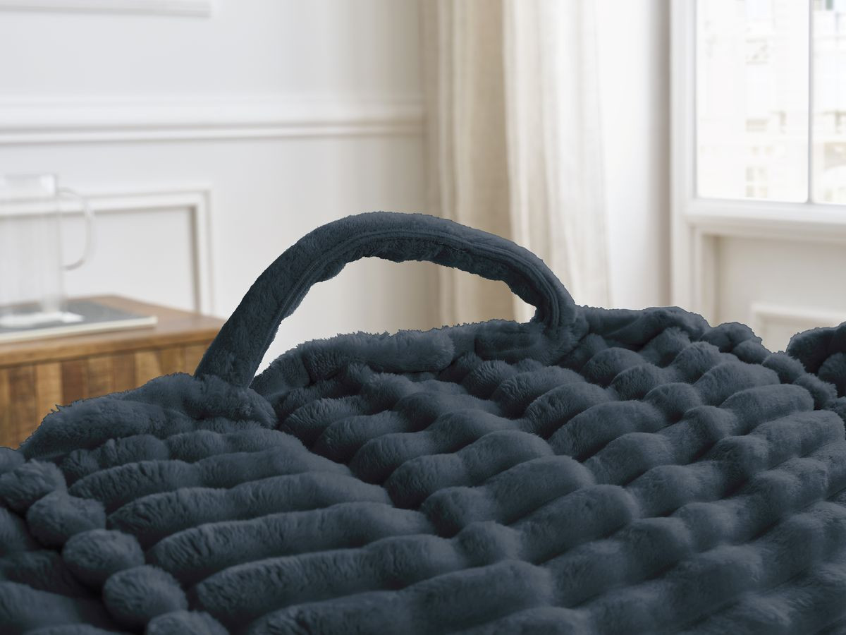 Bobochic Socrate Pouf Breitcord weich Dunkelblau