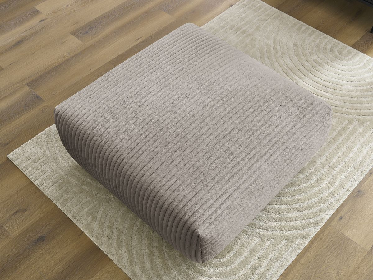 Bobochic Lucien Pouf Breitcord weich Taupe