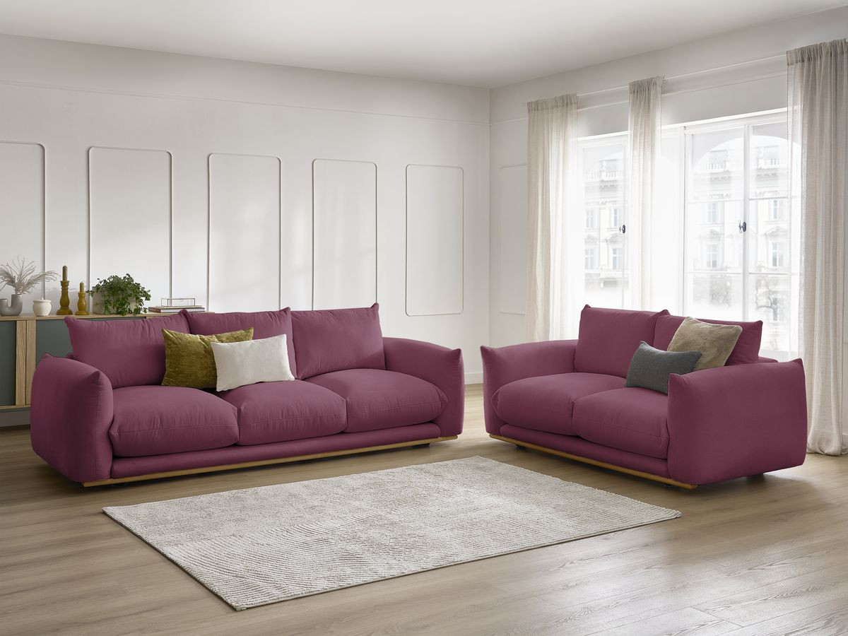 Bobochic Ernest Sofa 5-Sitzer Stoff Rot