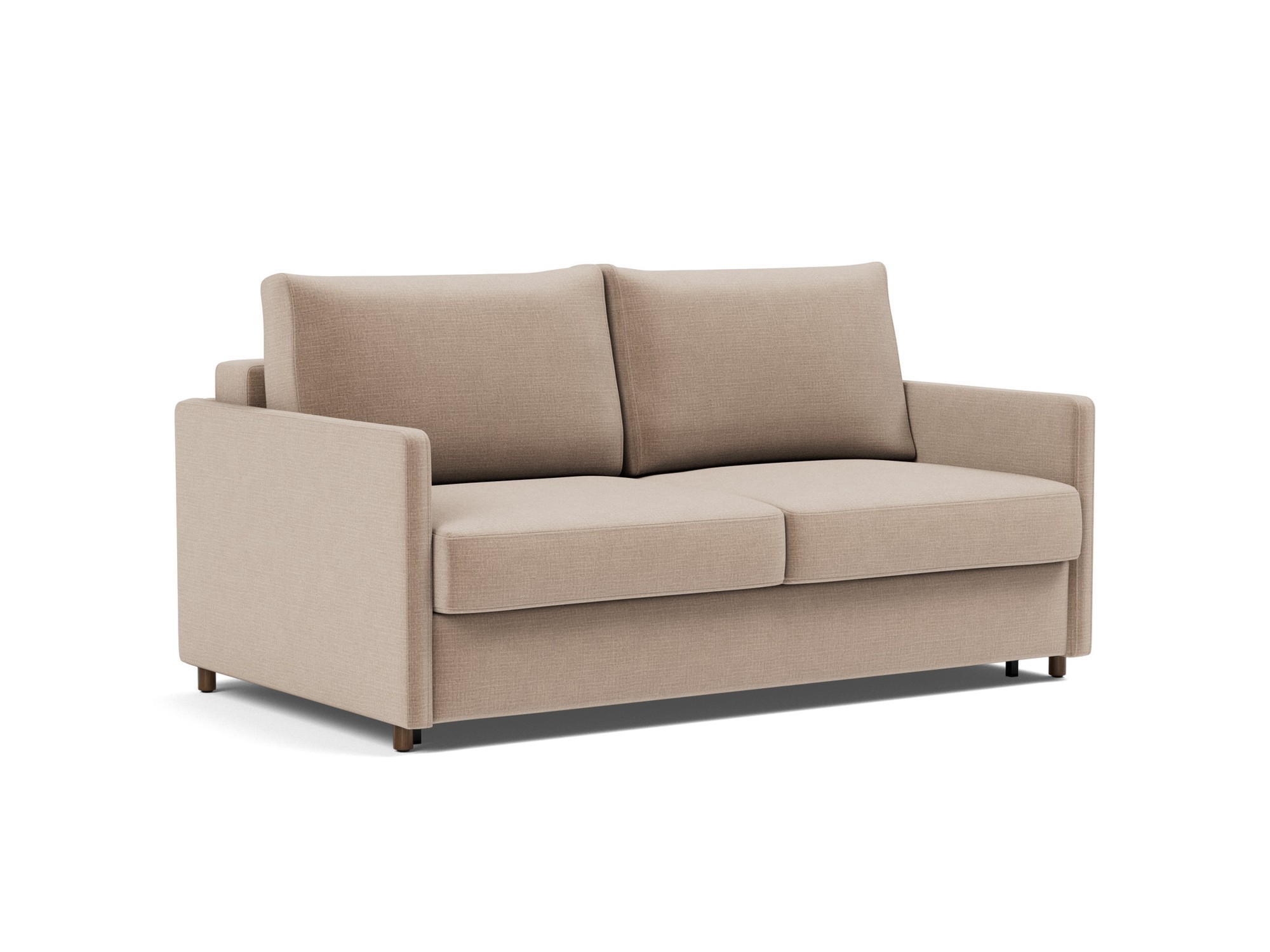 Schlafsofa Neah mit Slim-Armlehnen 160 Chenille Esina 417-Mocha