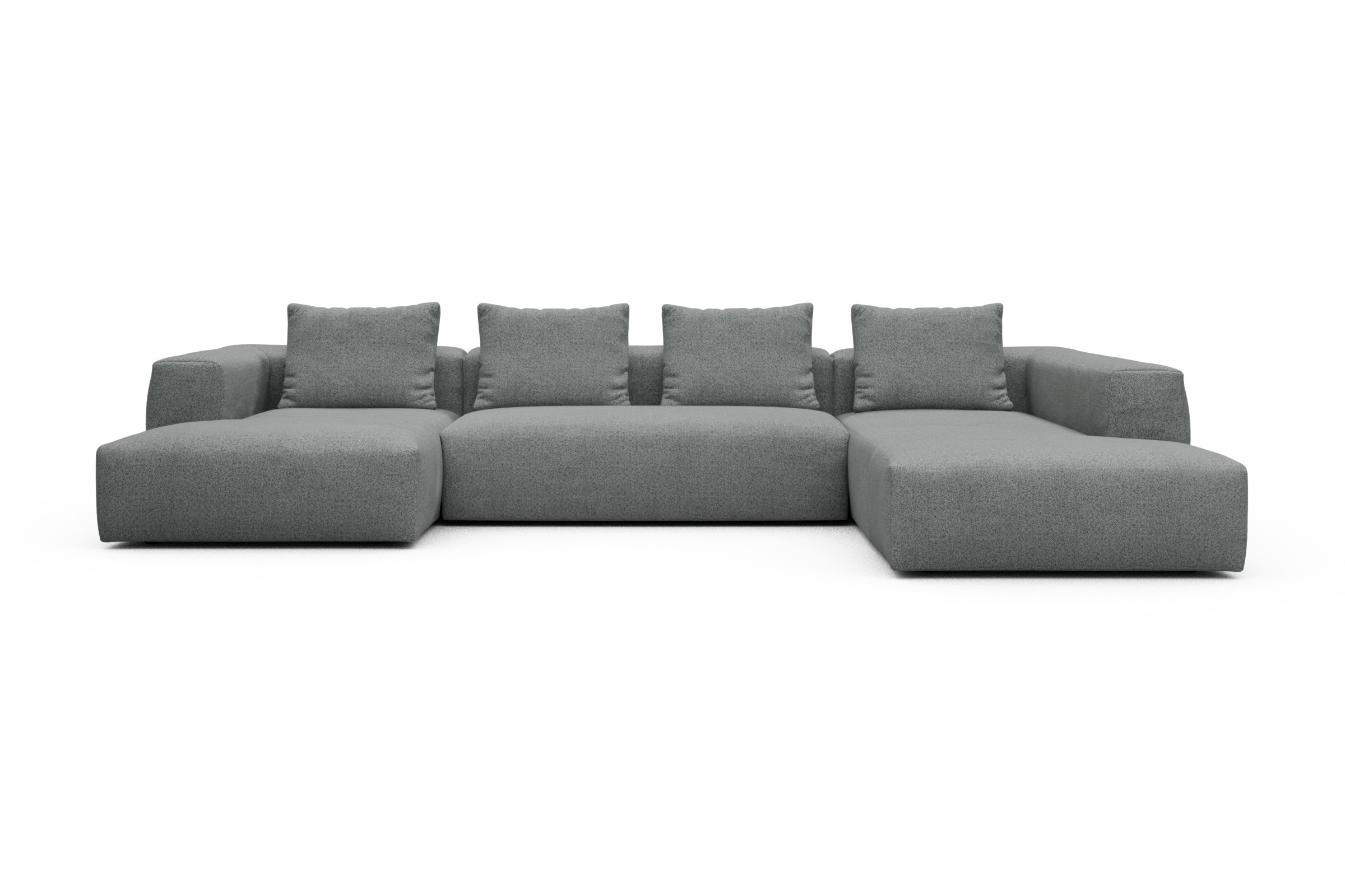 Skandi Home Wohnlandschaft Fred Relax-Ecke rechts mit 2-Sitzer und Chaiselongue links Aivi-Gravet-Grey moebelfaktor