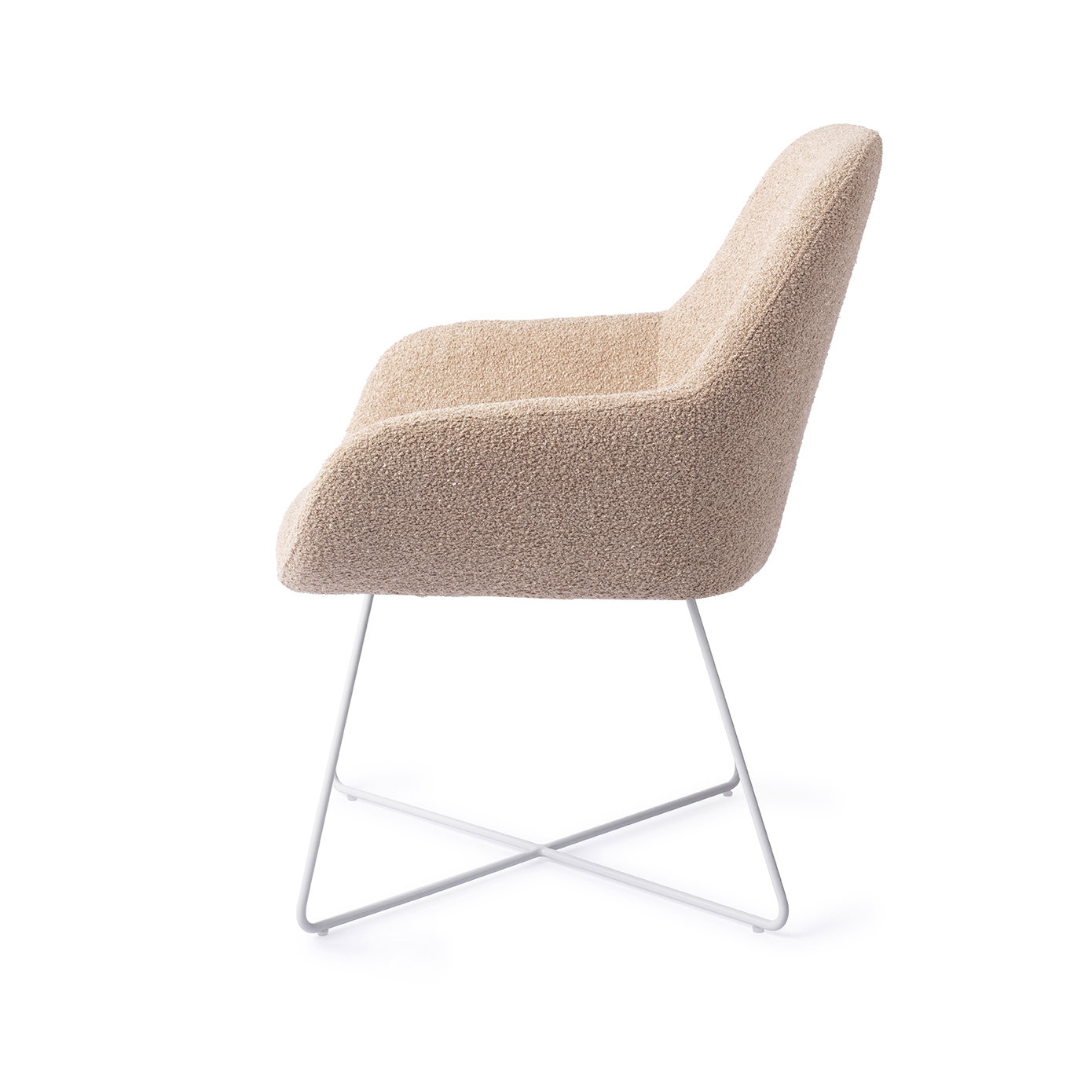 Jesper Home Esszimmerstuhl Kushi Flax Relax Cross Weiß