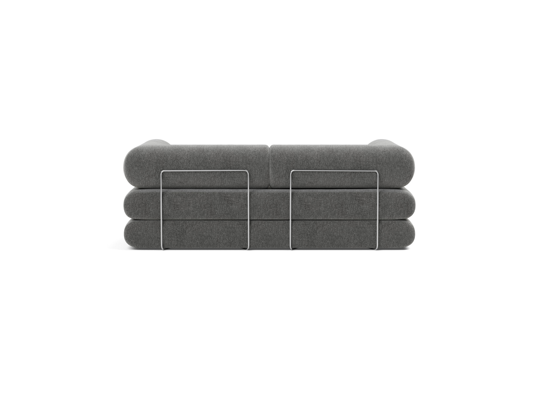 Tagesbett Circlus mit L-förmigen Armlehnen Strukturierter Stoff Twist 563-Charcoal