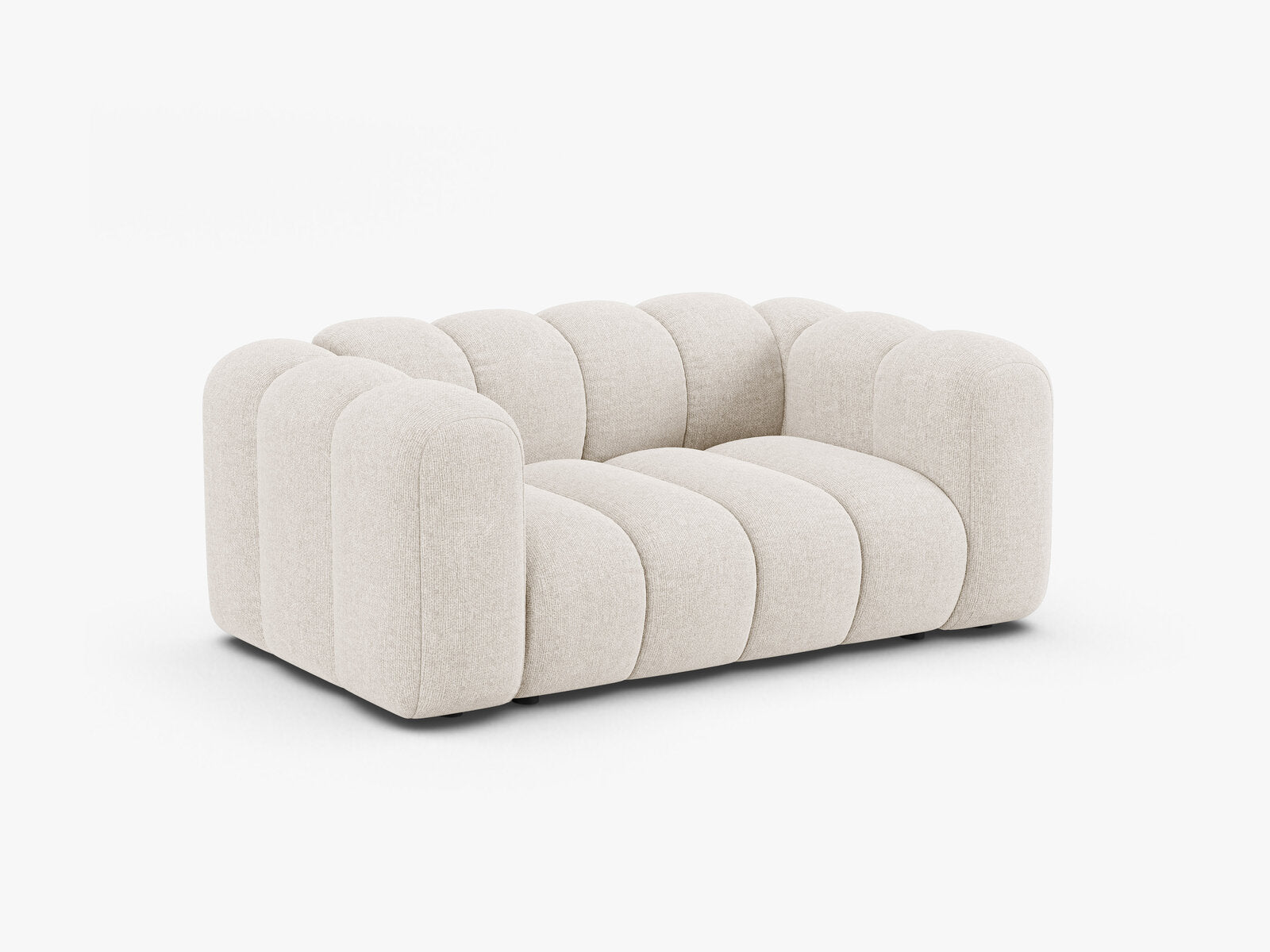 Micadoni Sofa Lupine 2-Sitzer kleine Version Chenille Eden Helles Beige