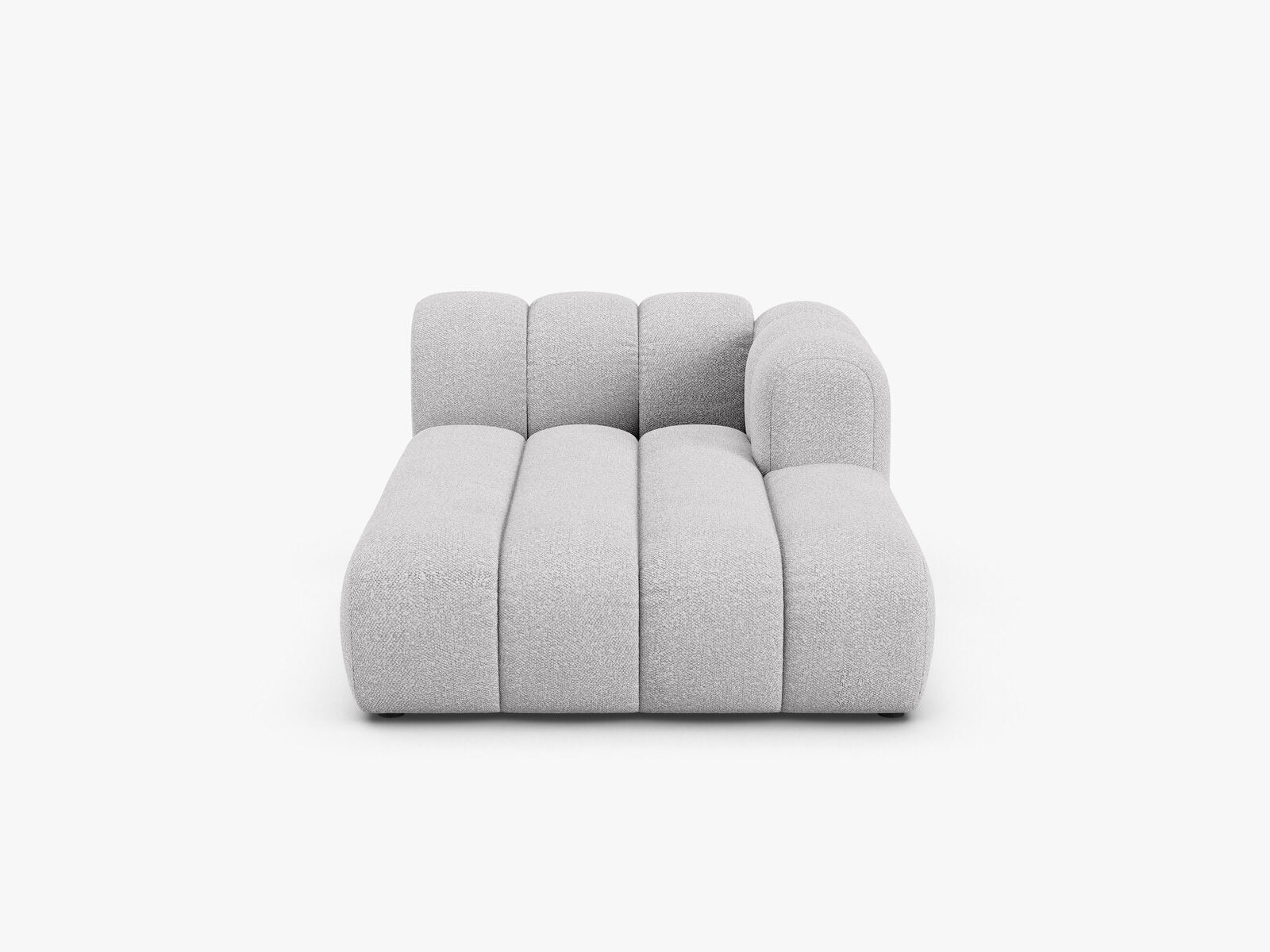 Micadoni Recamiere Lupine 2-Sitzer Rechts Boucle Baloo Hellgrau