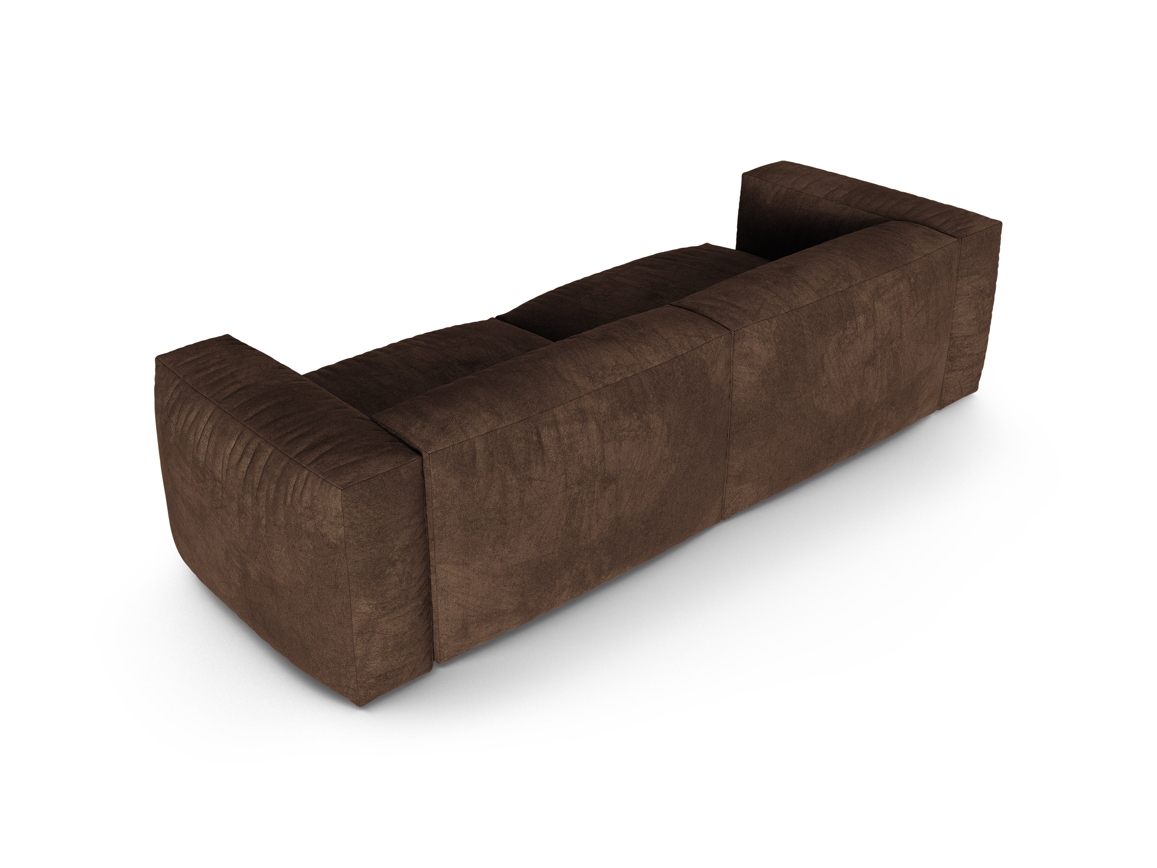 Micadoni Sofa Martina 3-Sitzer 90cm Sitztiefe Samt Vogue Schokolade