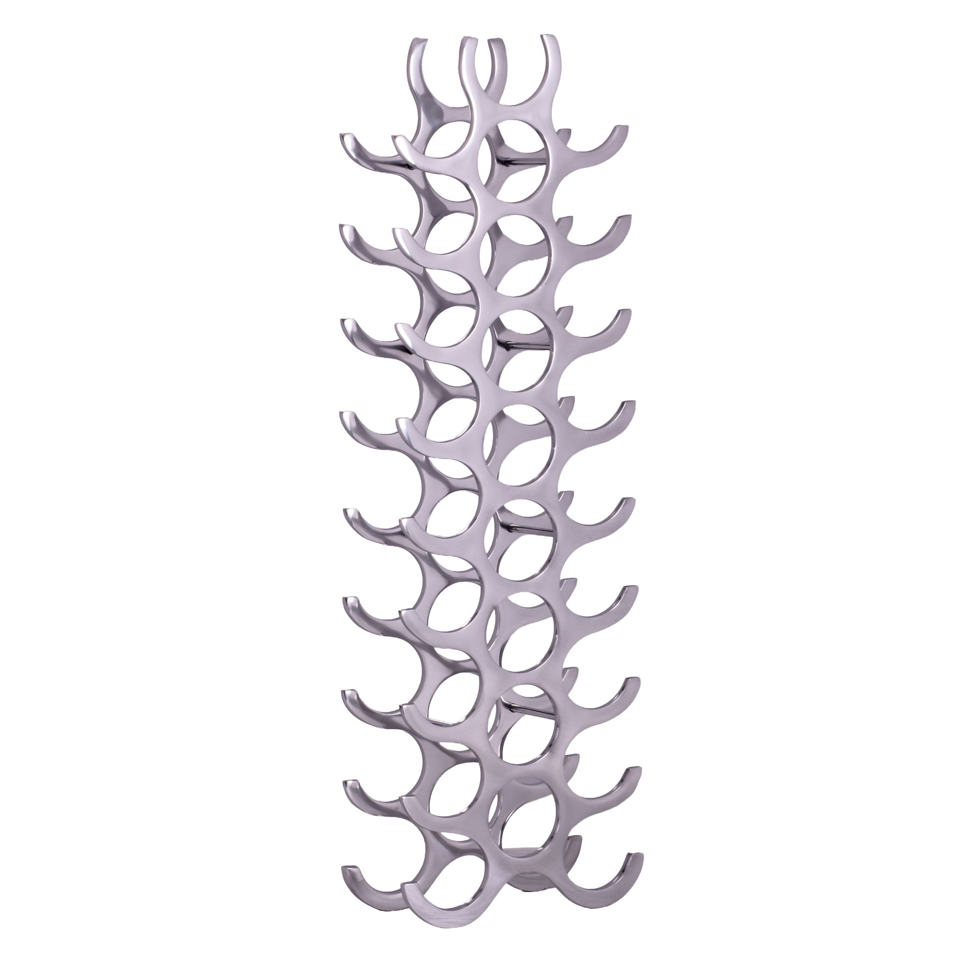 Flaschenregal Vinstra Aluminium Silber 31 × 14 × 98 cm