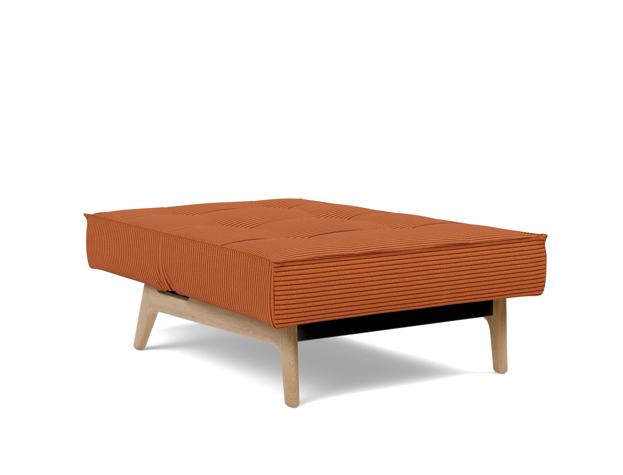 Sessel Splitback Kord Corduroy 595-Burnt-Orange Beine Eiche
