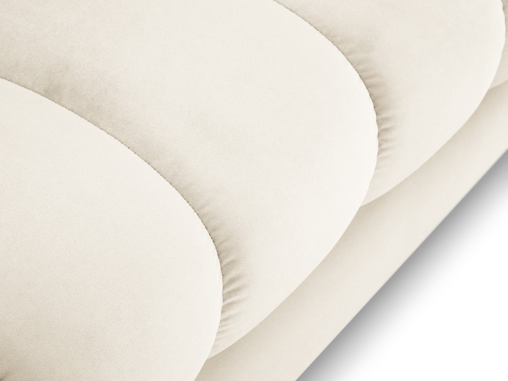 Cosmopolitan Design Chaiselongue Bali Samt Bluvel Helles Beige Rechts Beine Gold