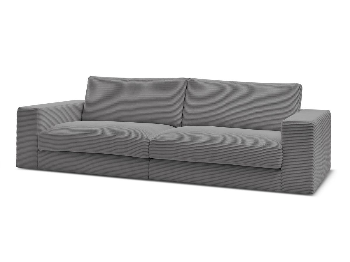 Bobochic Leonard Sofa 3-Sitzer 234 × 109 cm Cordsamt Dunkelgrau
