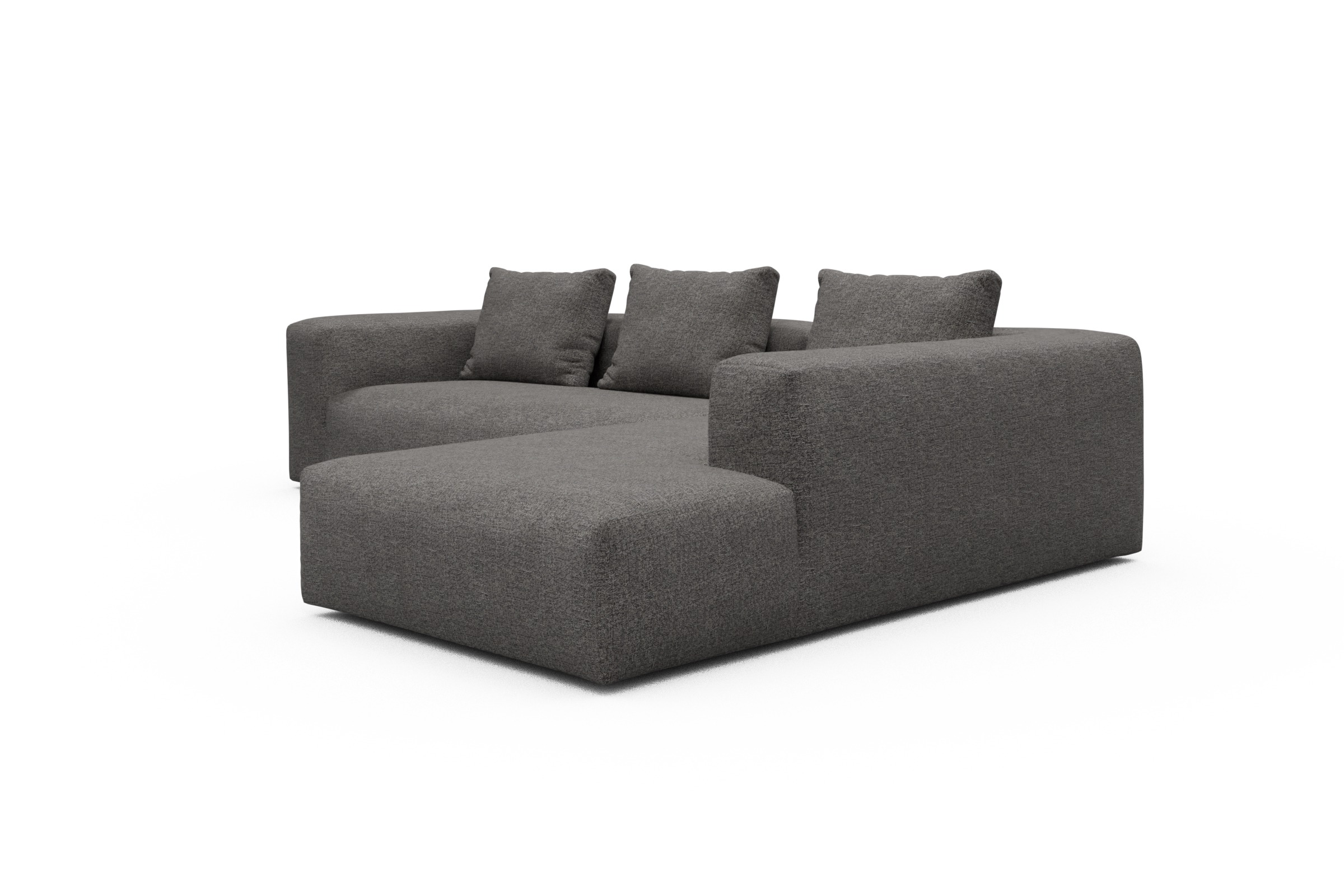 Ecksofa Fred Relax-Ecke rechts mit 2,5-Sitzer Carreno-Salt-and-Pepper