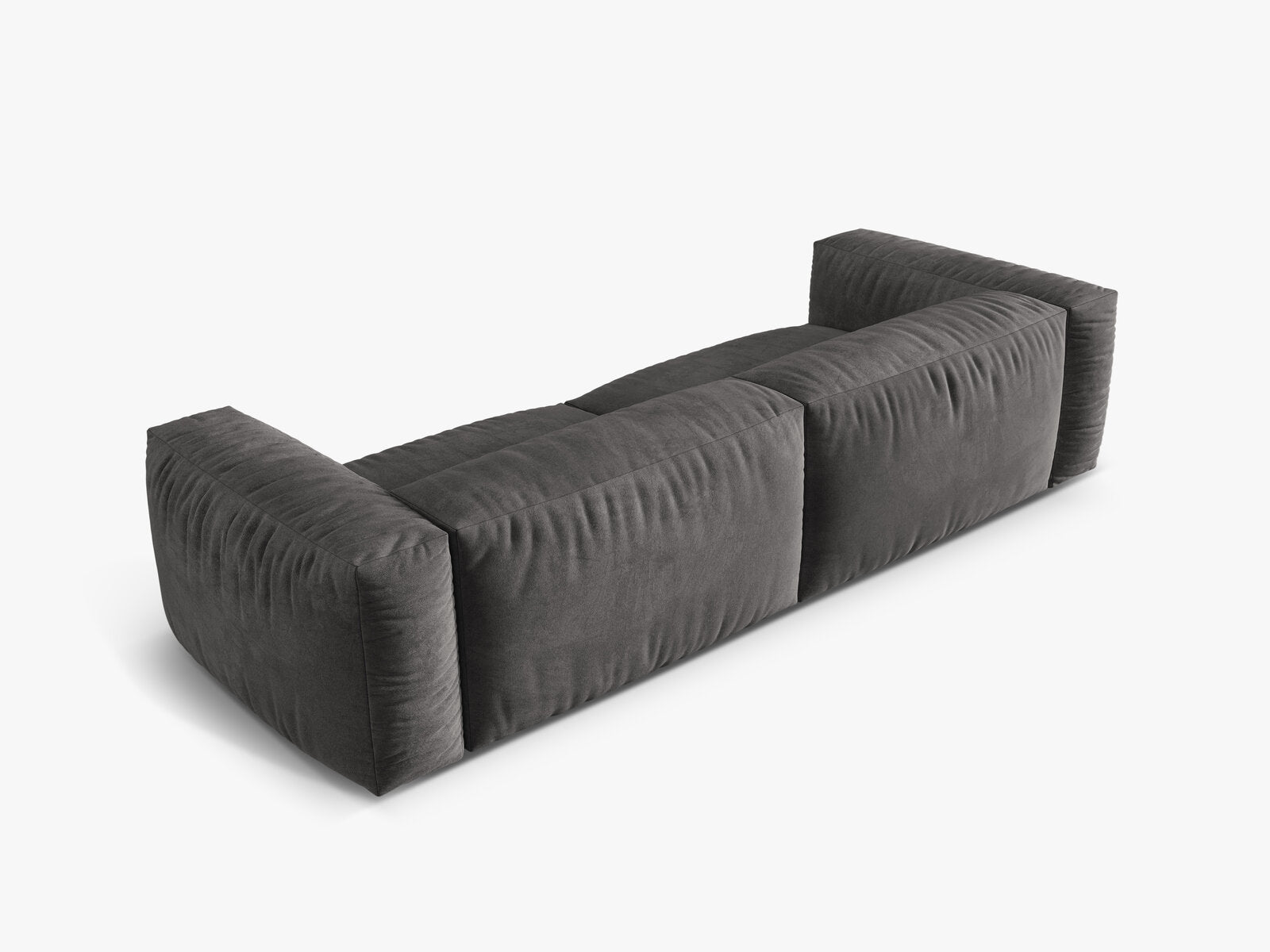 Micadoni Sofa Martina 4-Sitzer Samt Vogue Grau
