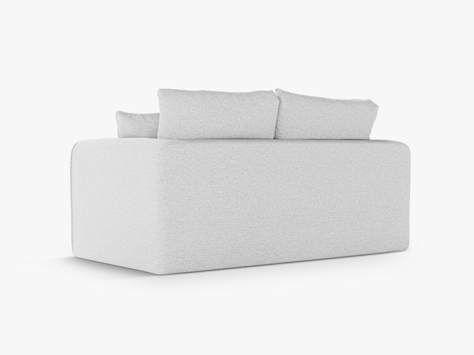 Micadoni Sofa Lido 2-Sitzer Strukturierter Stoff Kaltes Hellgrau