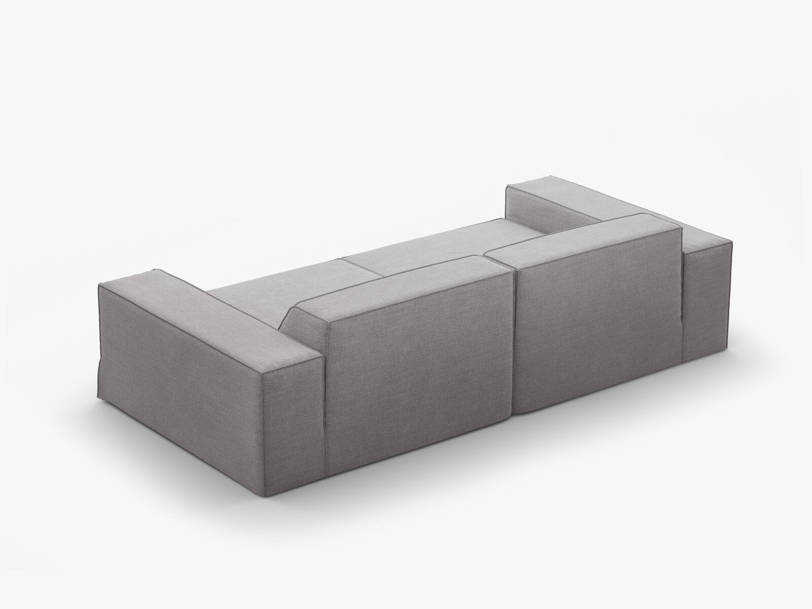 Micadoni 3-Sitzer Sofa Jodie Strukturierter Stoff Lins Warmes Grau