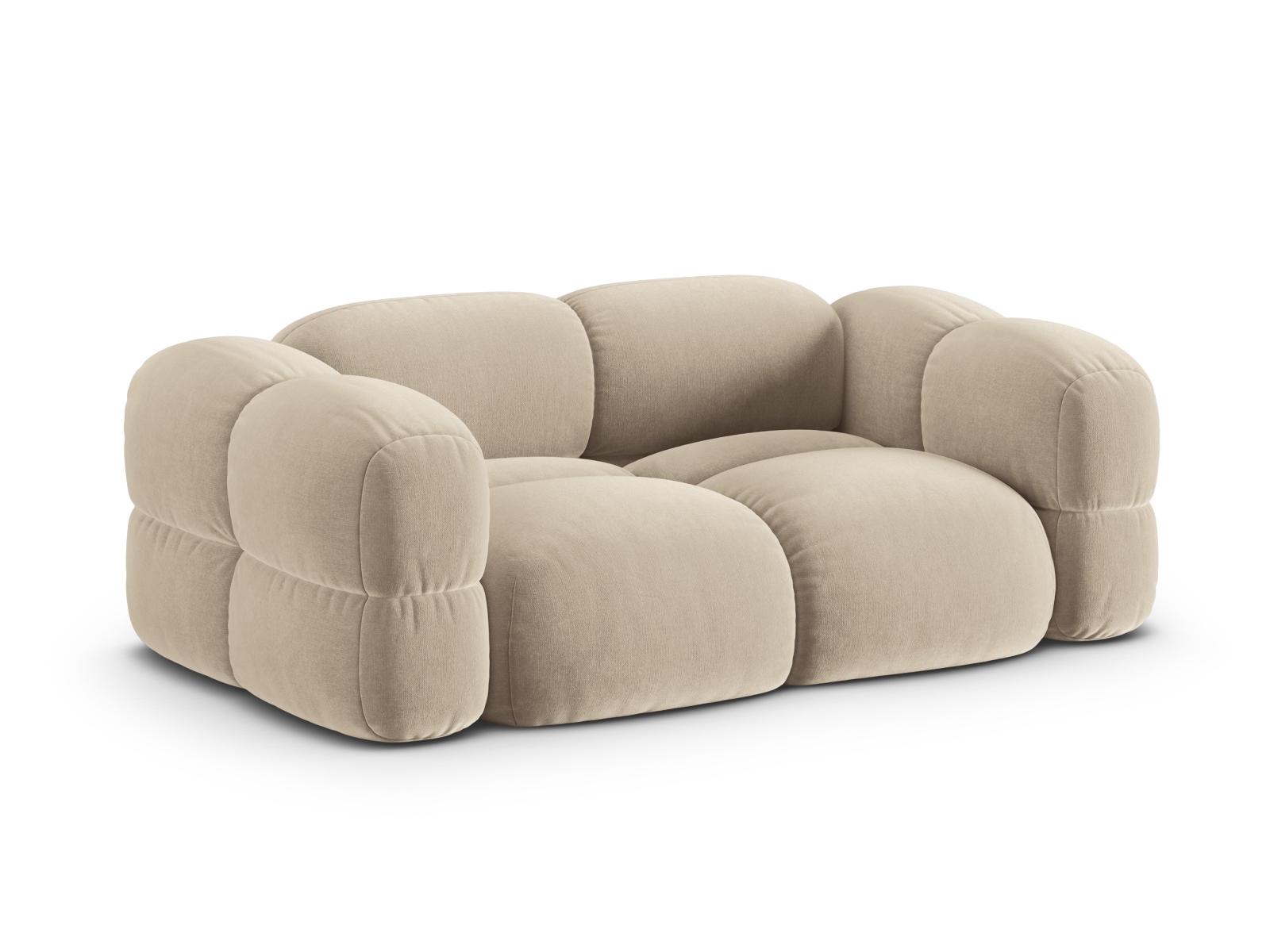 Cosmopolitan Design Sofa Loretto 3-Sitzer Samt Vogue Helles Beige