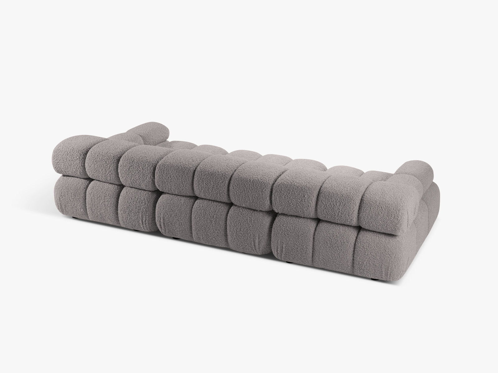 Micadoni Modulares Sofa Bellis 3-Sitzer Boucle Rolf Hellgrau