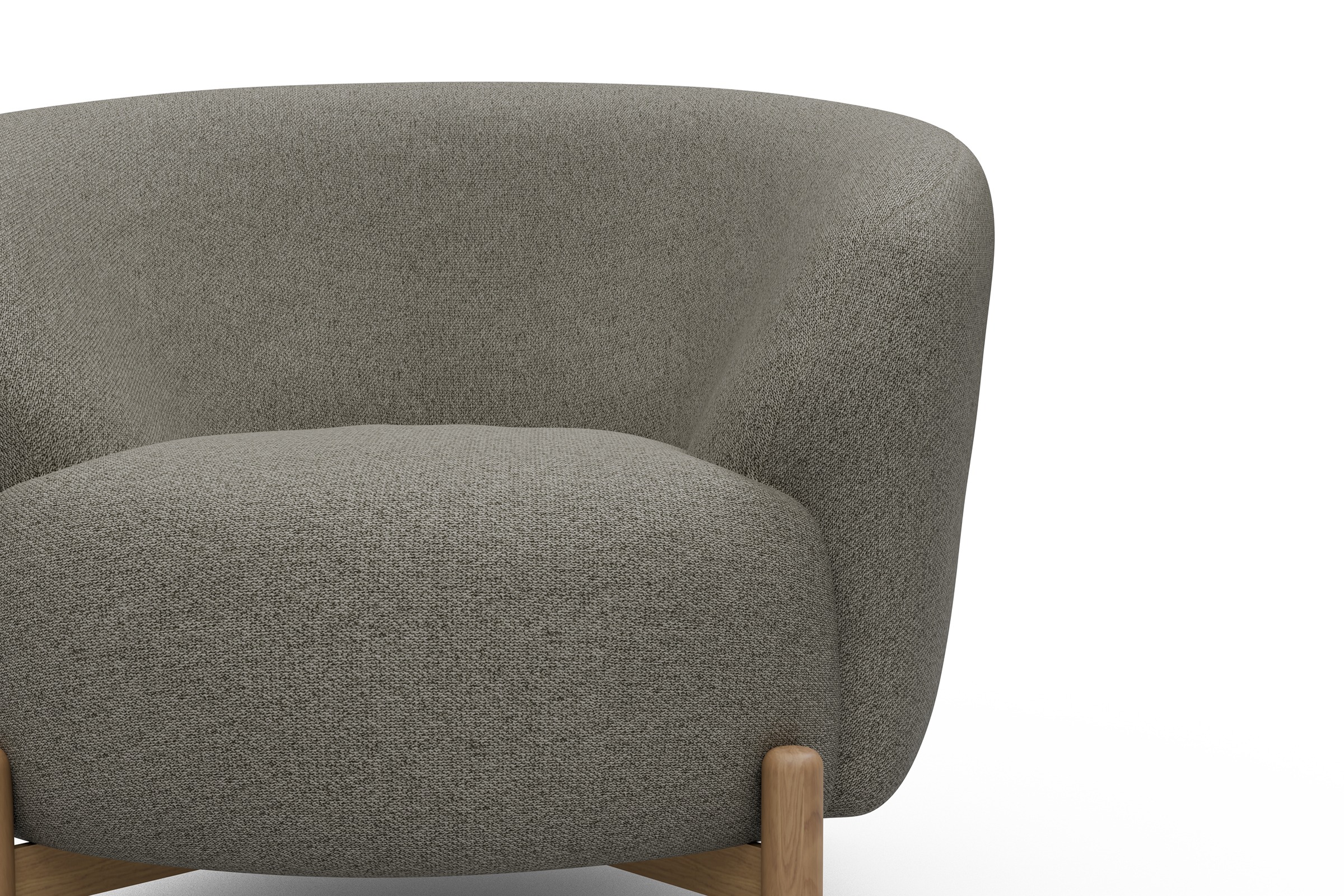 Sessel Ronda Holzbeine Eiche Natur Denari-Warm-Grey