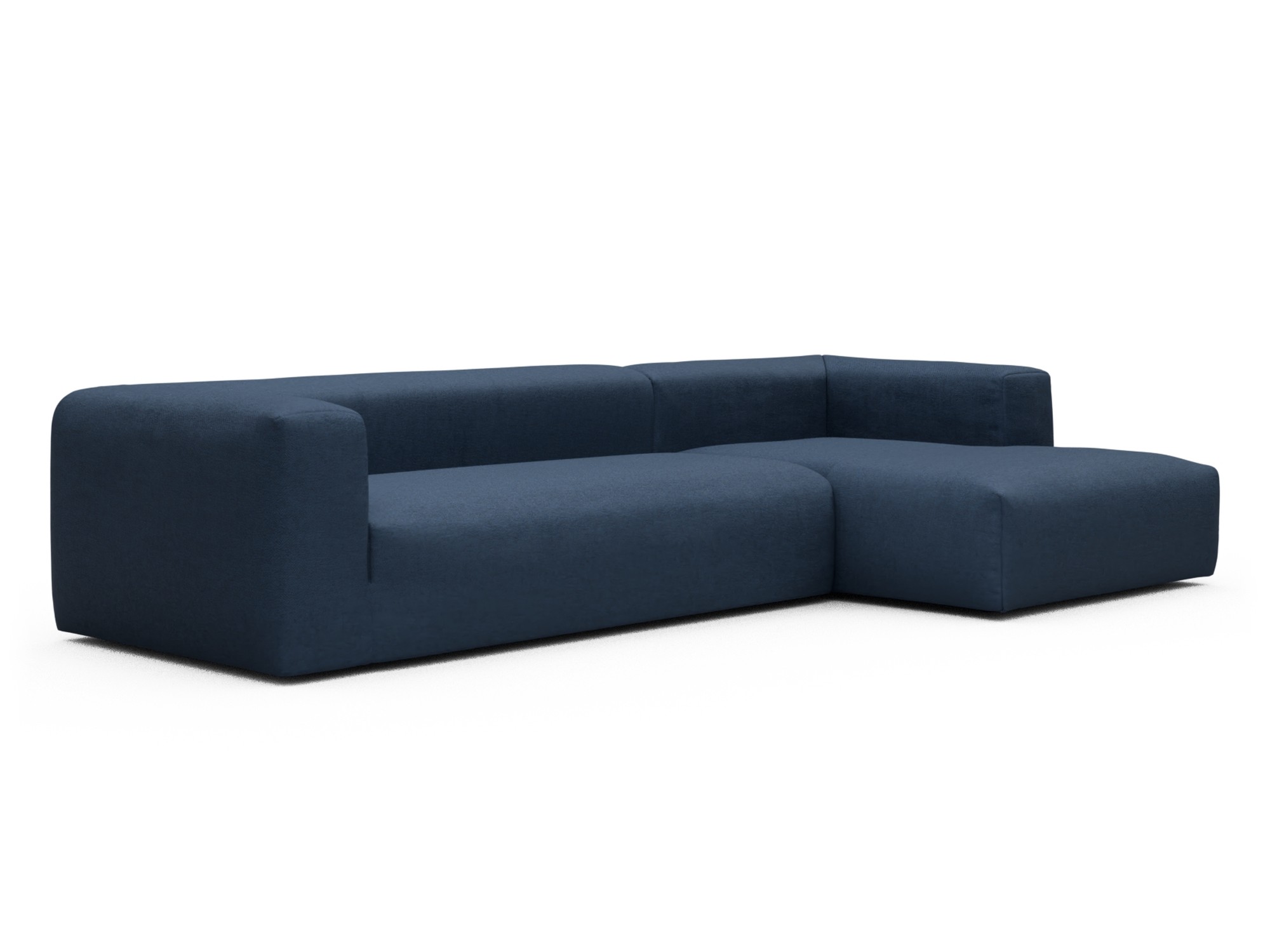 Skandi Home Ecksofa Chaiselongue rechts mit 2,5-Sitzer Weda-Blue moebelfaktor