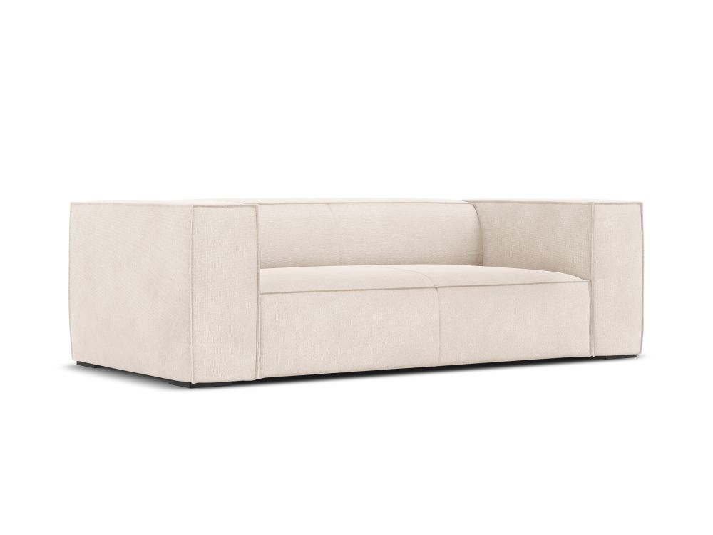 Cosmopolitan Design Sofa Turin 2-Sitzer Strukturierter Stoff Rosario Helles Beige