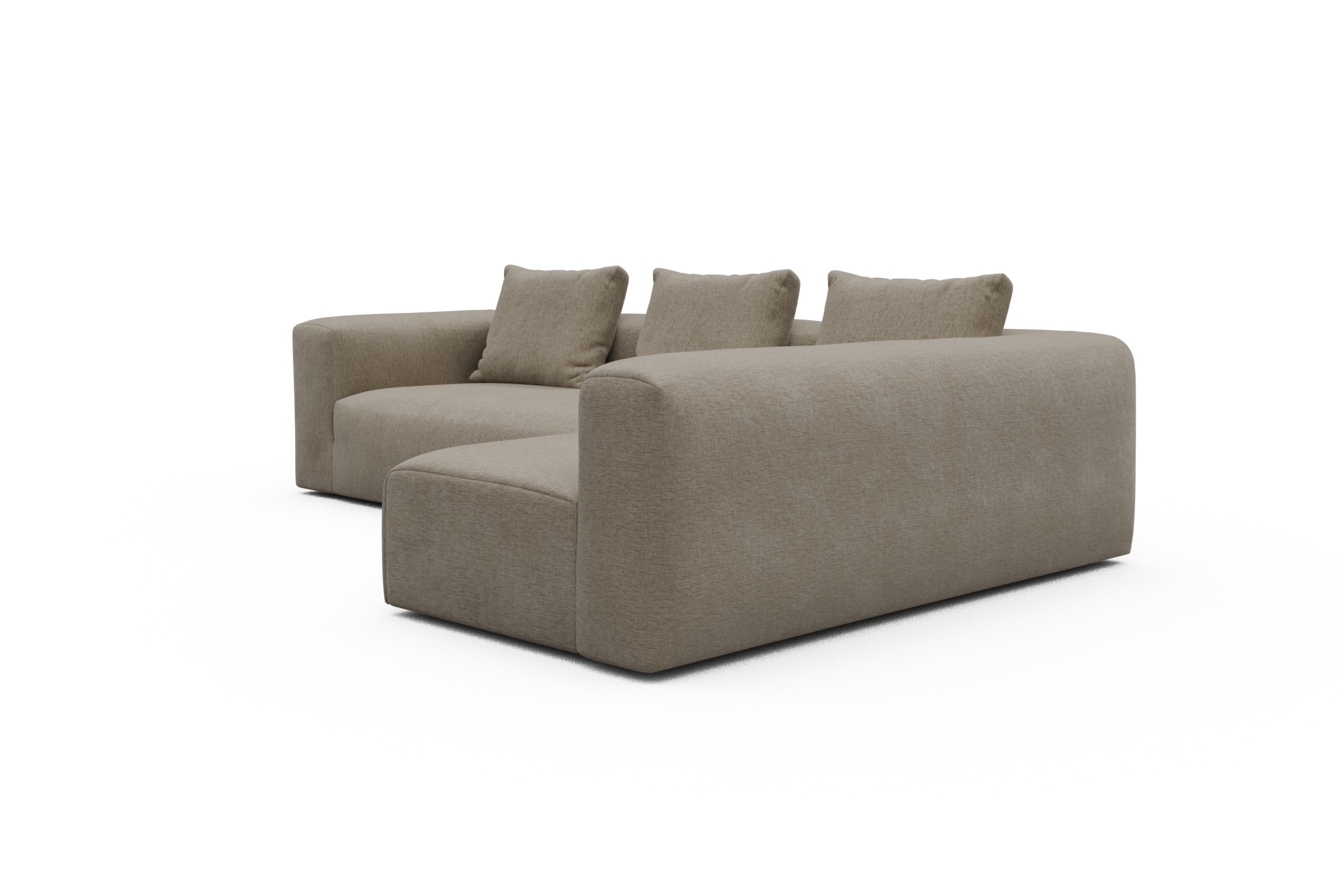 Ecksofa Fred 2x 2,5-Sitzer rechts offen Smooth-Belge