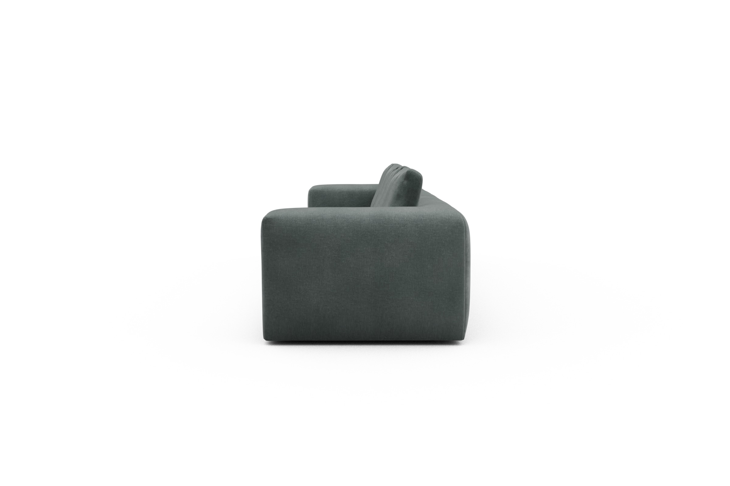 Sofa Modulares XXL Sofa Fred 5-Sitzer Smooth-Silver-Grey