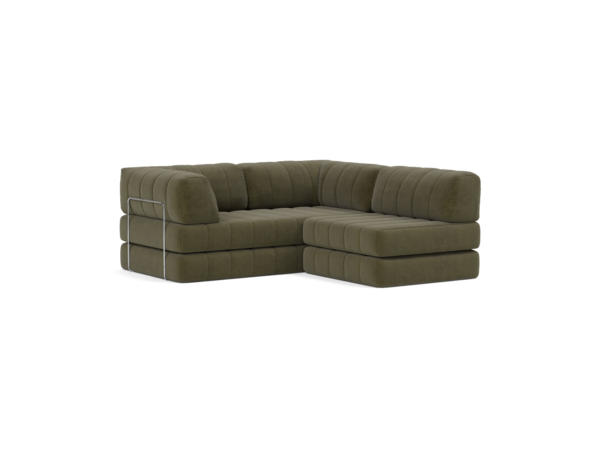 Schlafsofa CozyPad Grand mit Armlehnen Kord Cordufine 316-Pine-Green