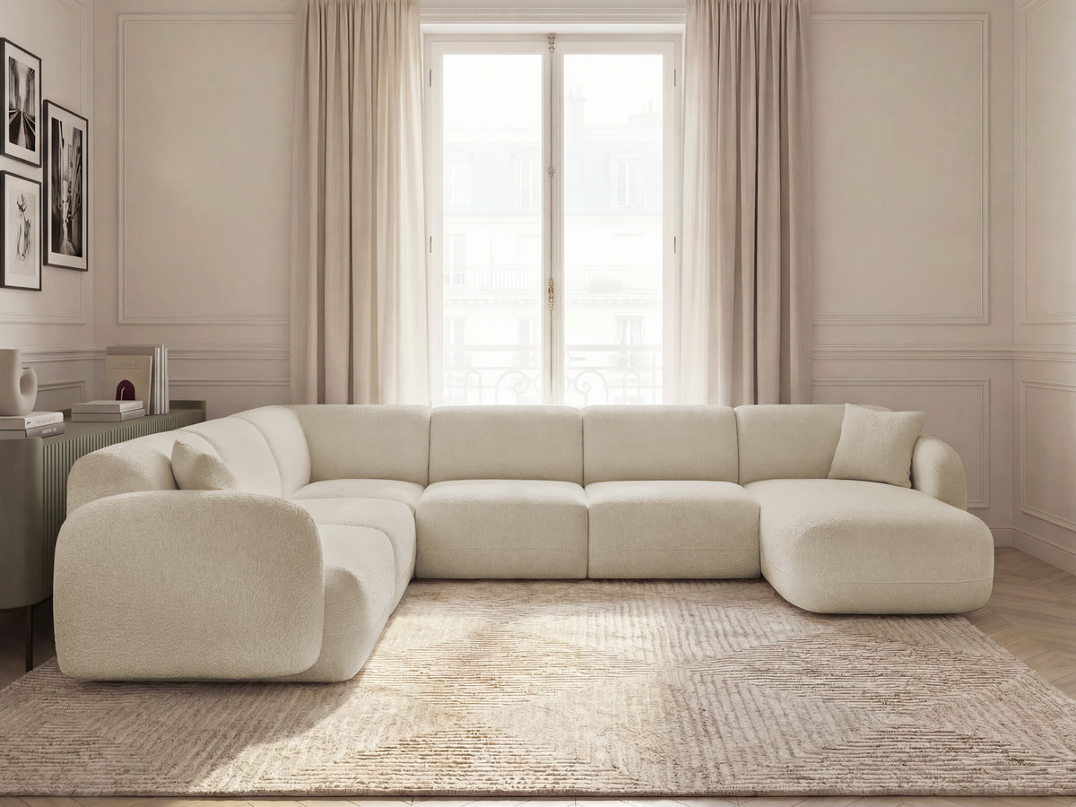 Bobochic Anda Wohnlandschaft Chenille Beige Ecke links