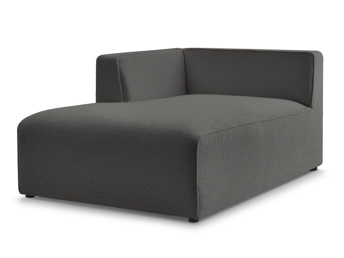 Bobochic Megeve Méridienne-Modul Bouclé-Stoff Dunkelgrau Ecke links