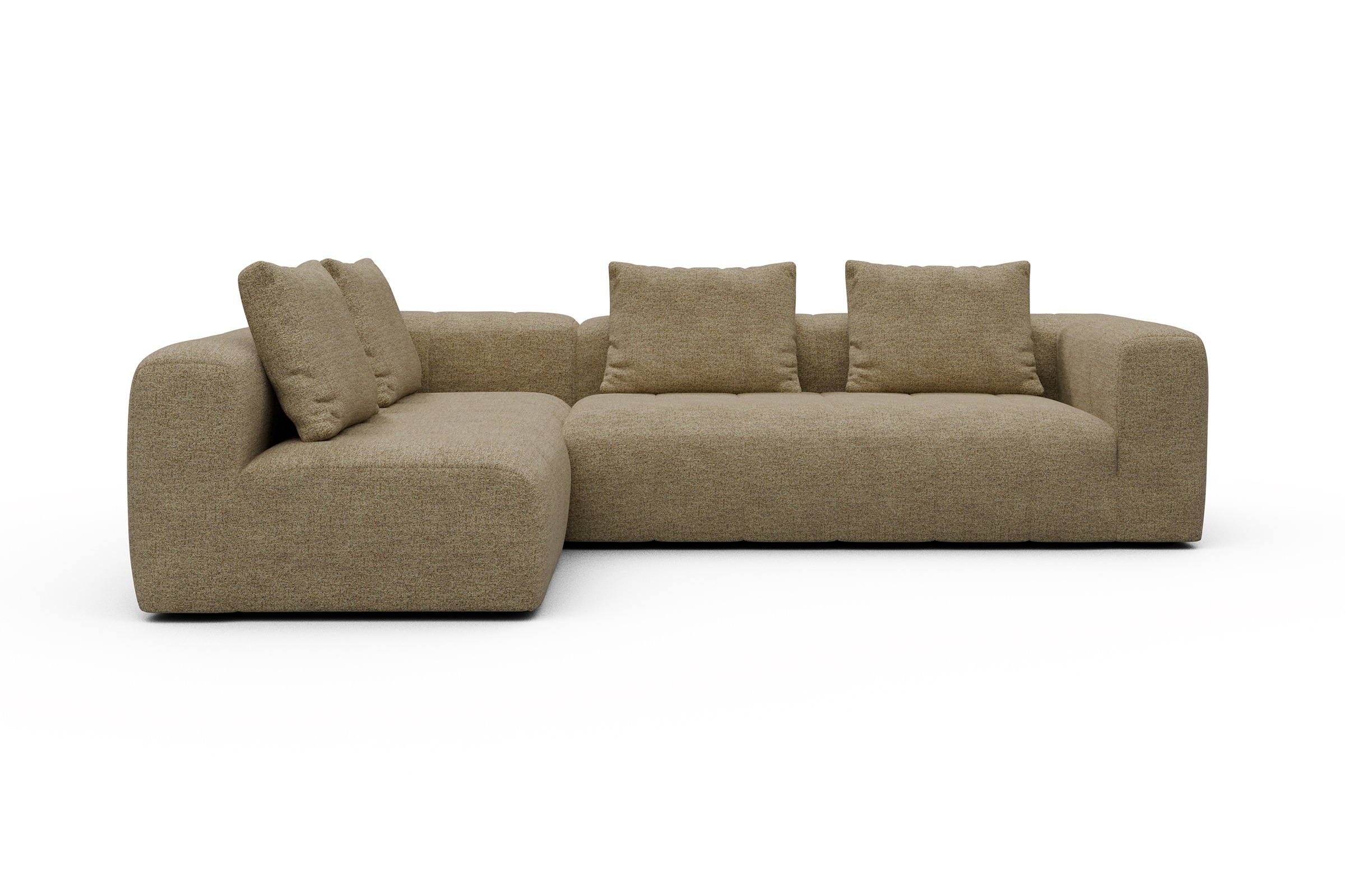 Ecksofa Hugo 2x 2,5-Sitzer Armlehne rechts Carreno-Silician-Yellow