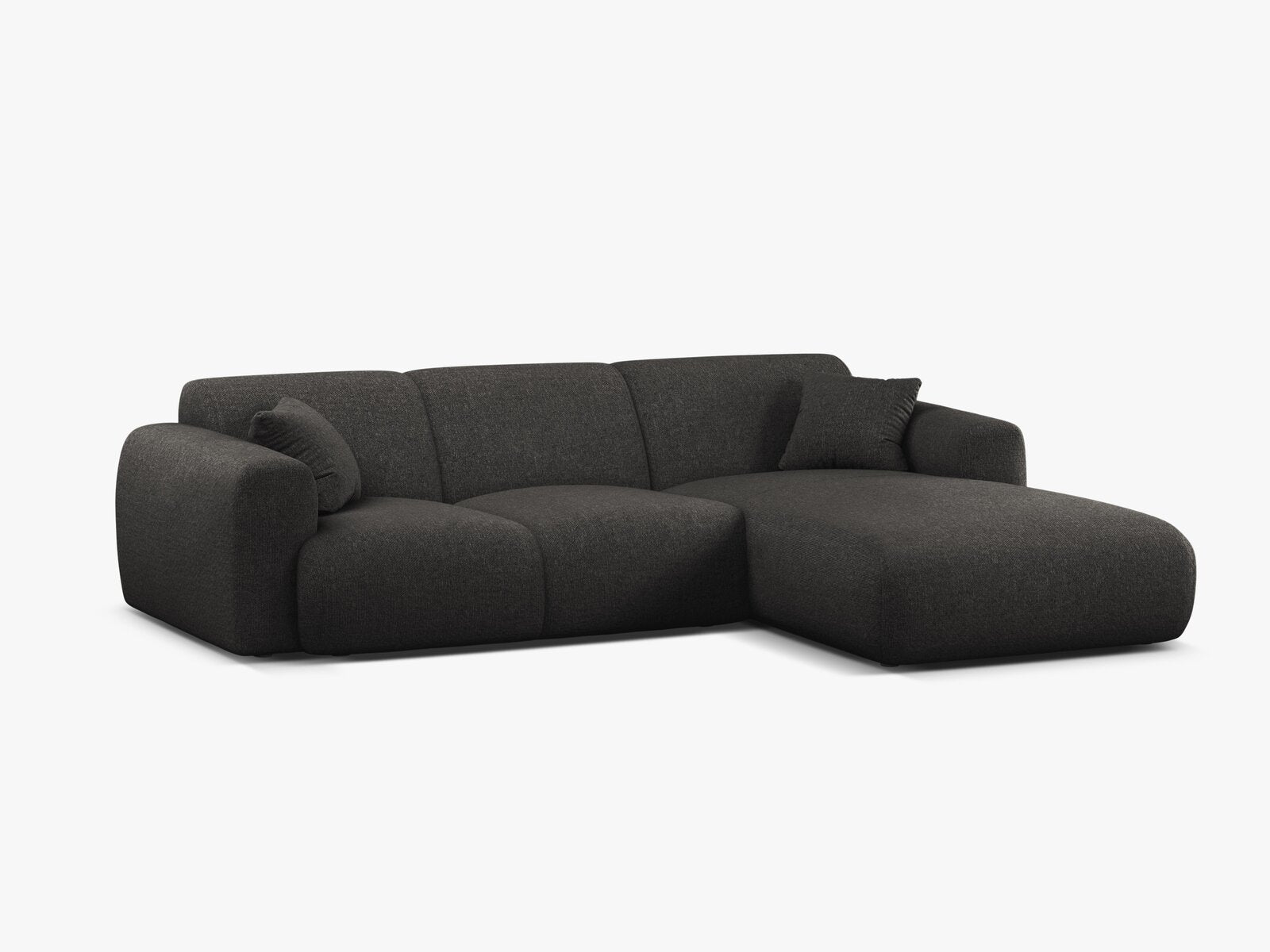 Micadoni Ecksofa Molino 4-Sitzer Rechts Chenille Eden Anthrazit