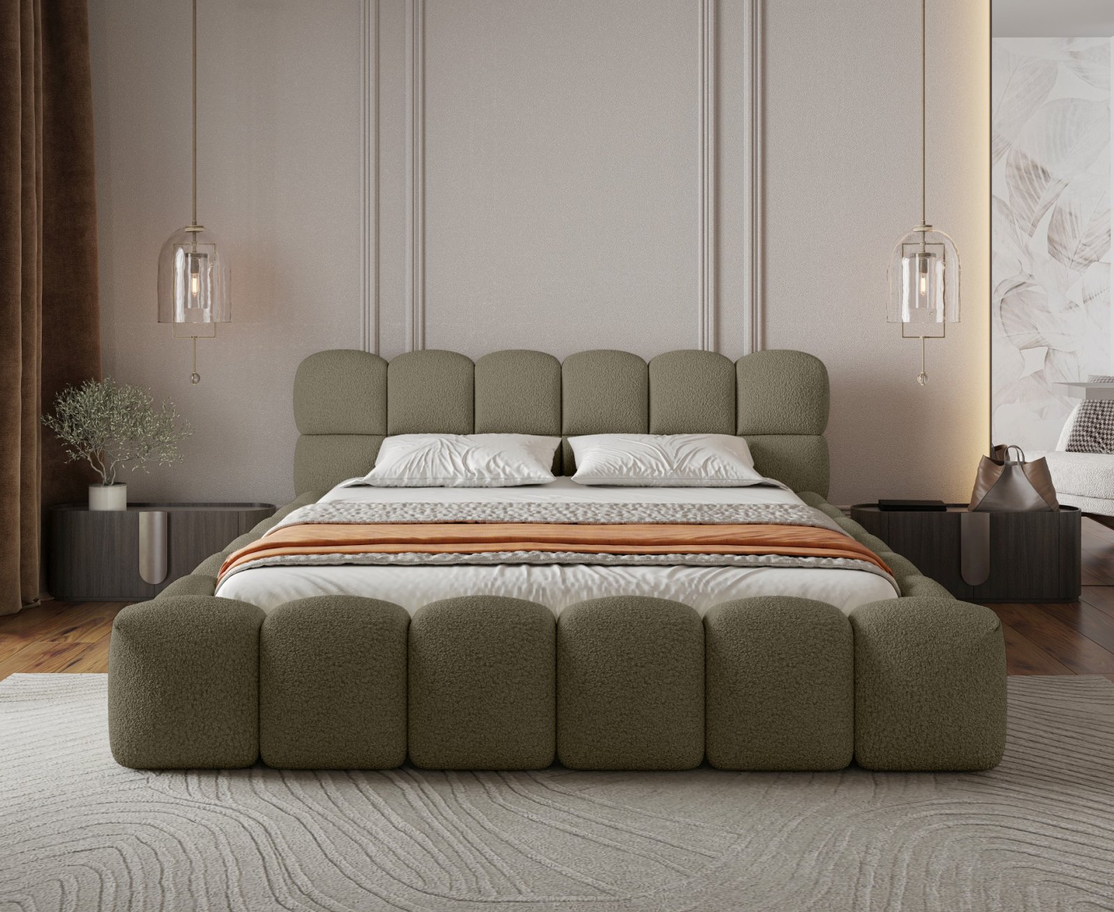 Polsterbett Vento-Slim Boucle 140x200 mit Holzrahmen Quelle 16