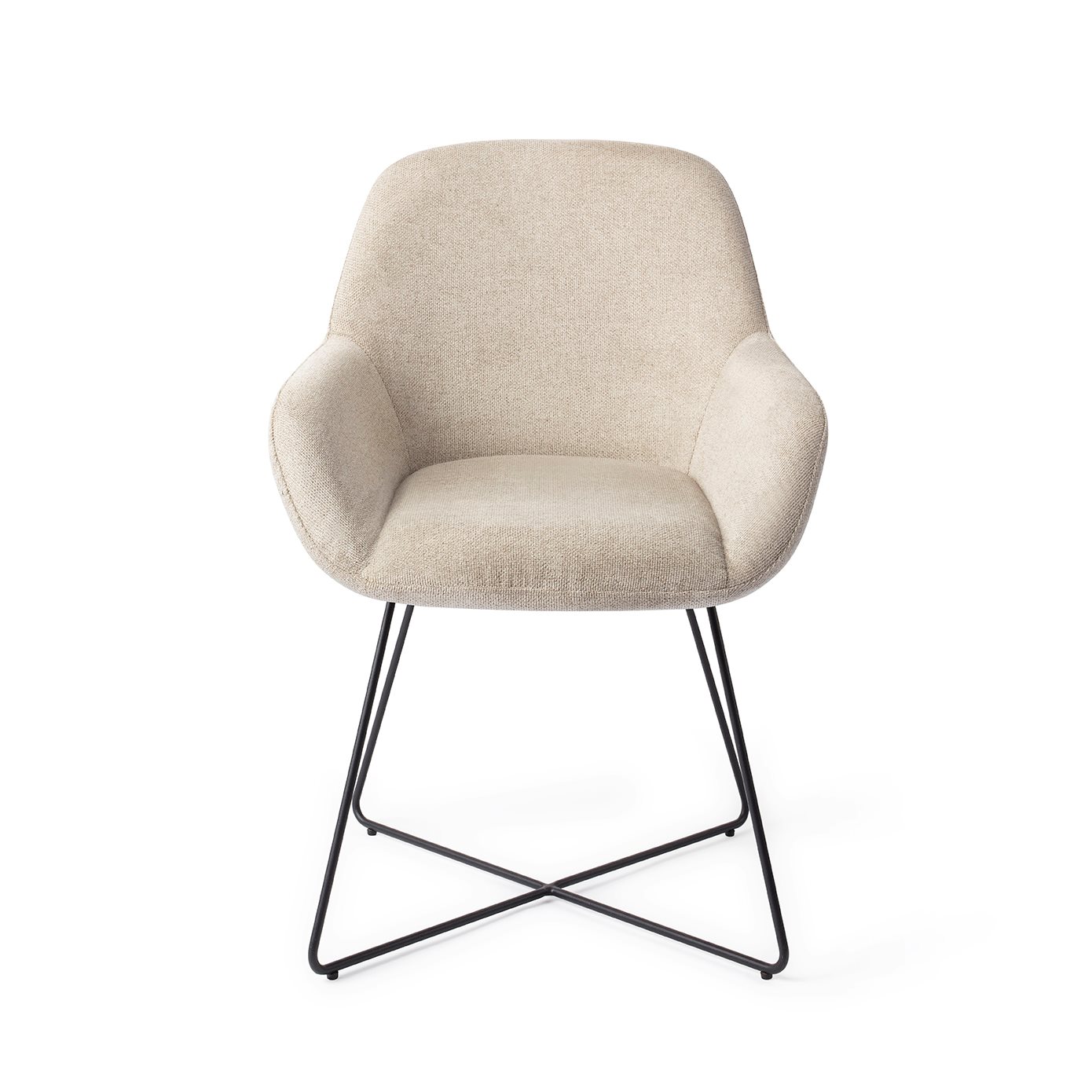 Jesper Home Esszimmerstuhl Kushi Ivory-Ivy Cross Schwarz moebelfaktor