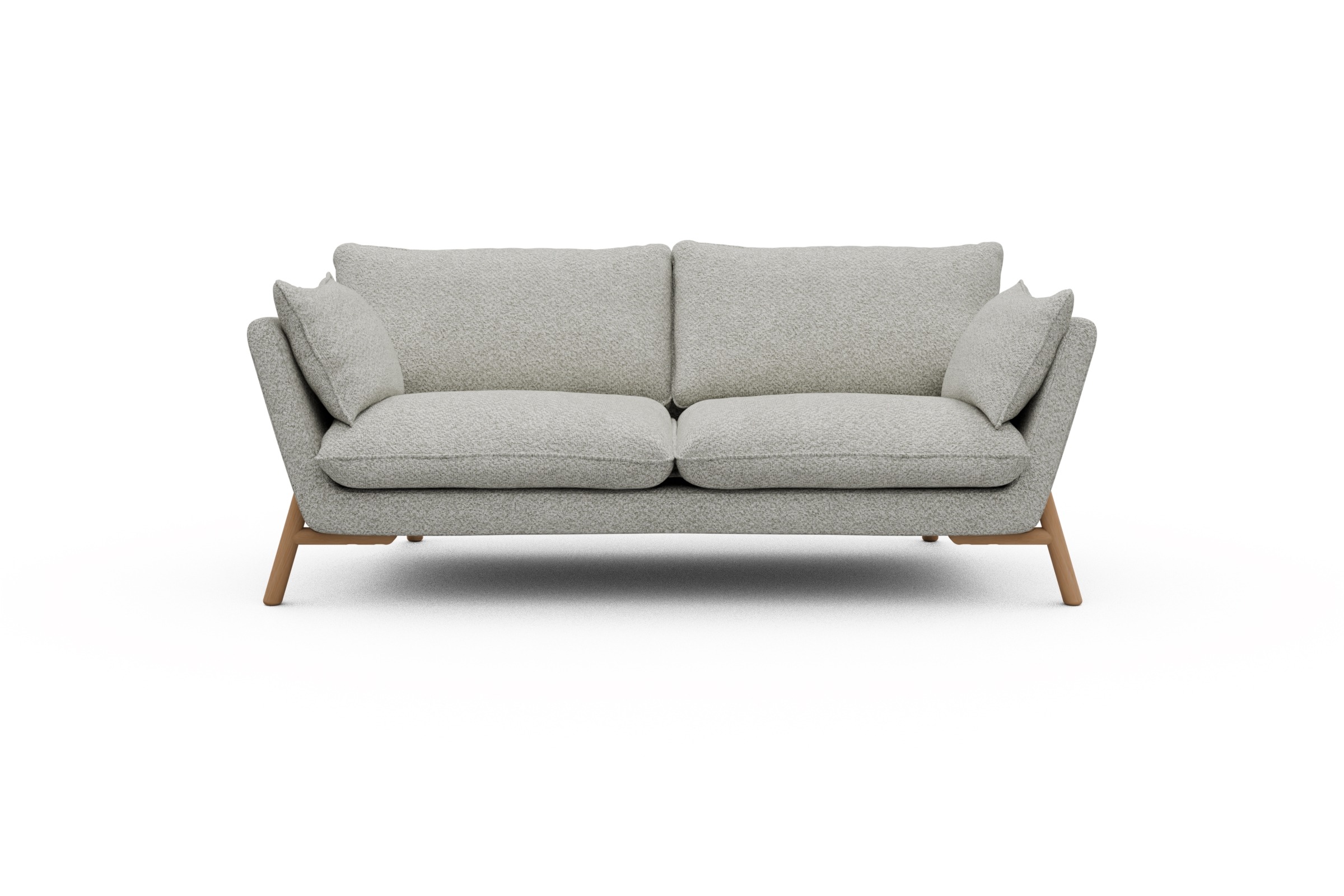 Skandi Home Sofa Emil 2-Sitzer Beinfarbe Eiche Natur Vanora-Warm-Sand moebelfaktor