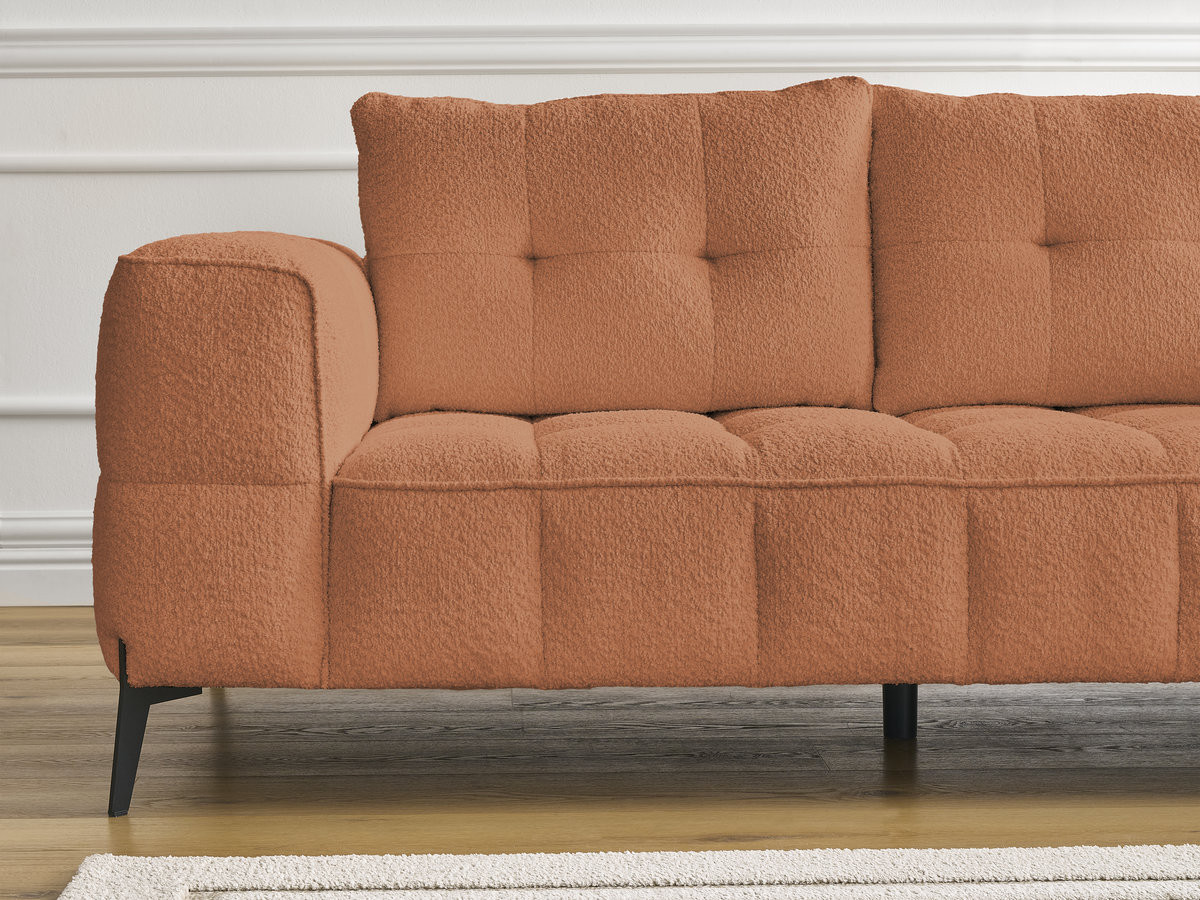 Bobochic Anis Sofa 2-Sitzer Bouclé-Stoff Orange