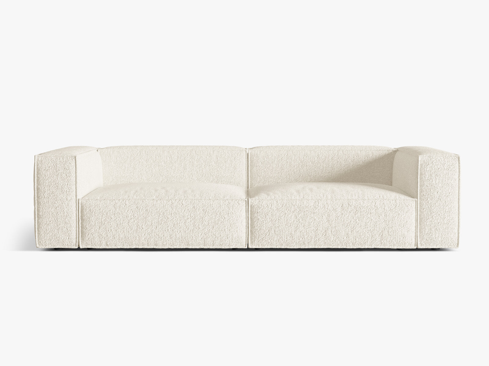 Micadoni Sofa Nuria 5-Sitzer Boucle Elfenbein