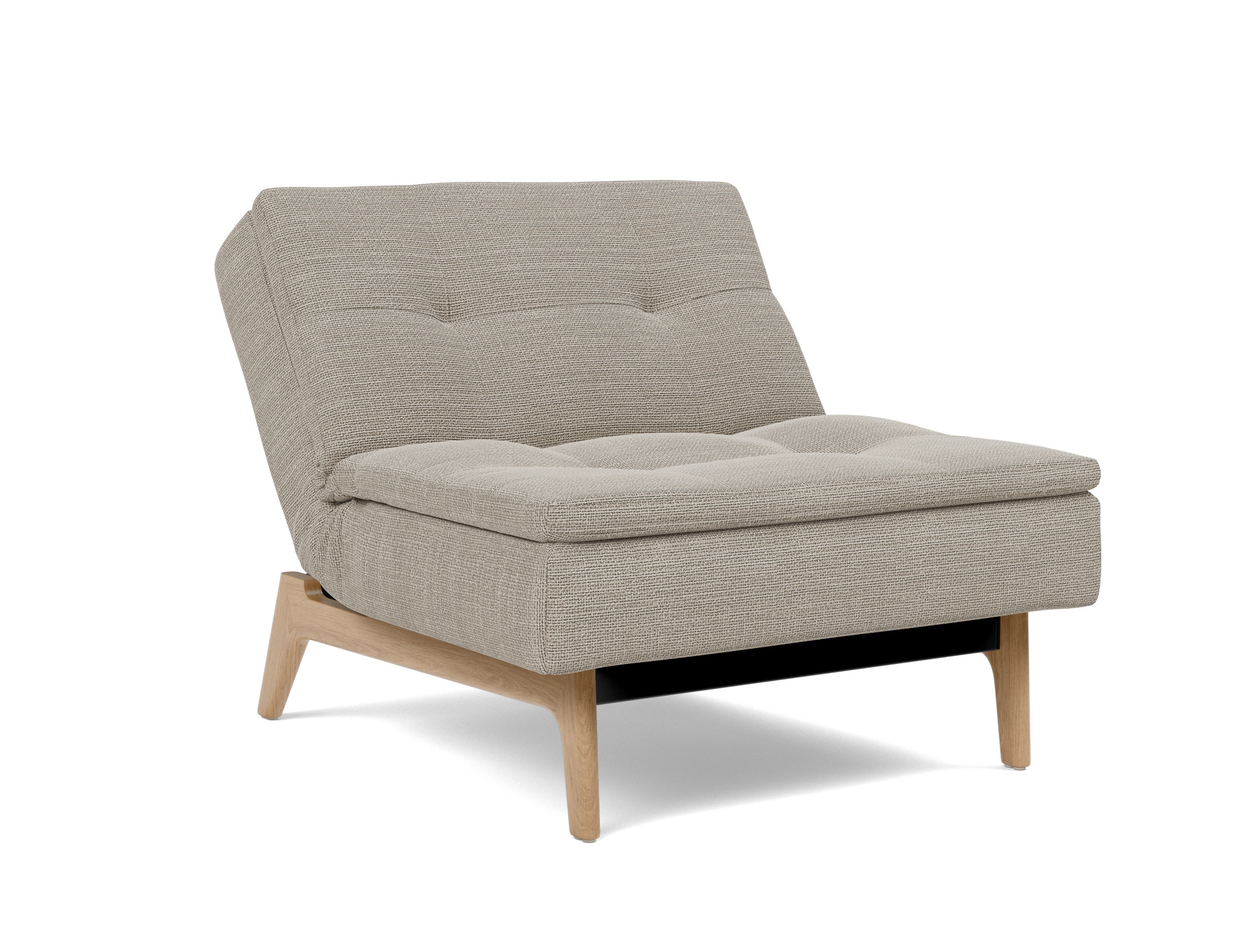 Sessel Dublexo Strukturierter Stoff Kenya 579-Gravel Beine Eiche
