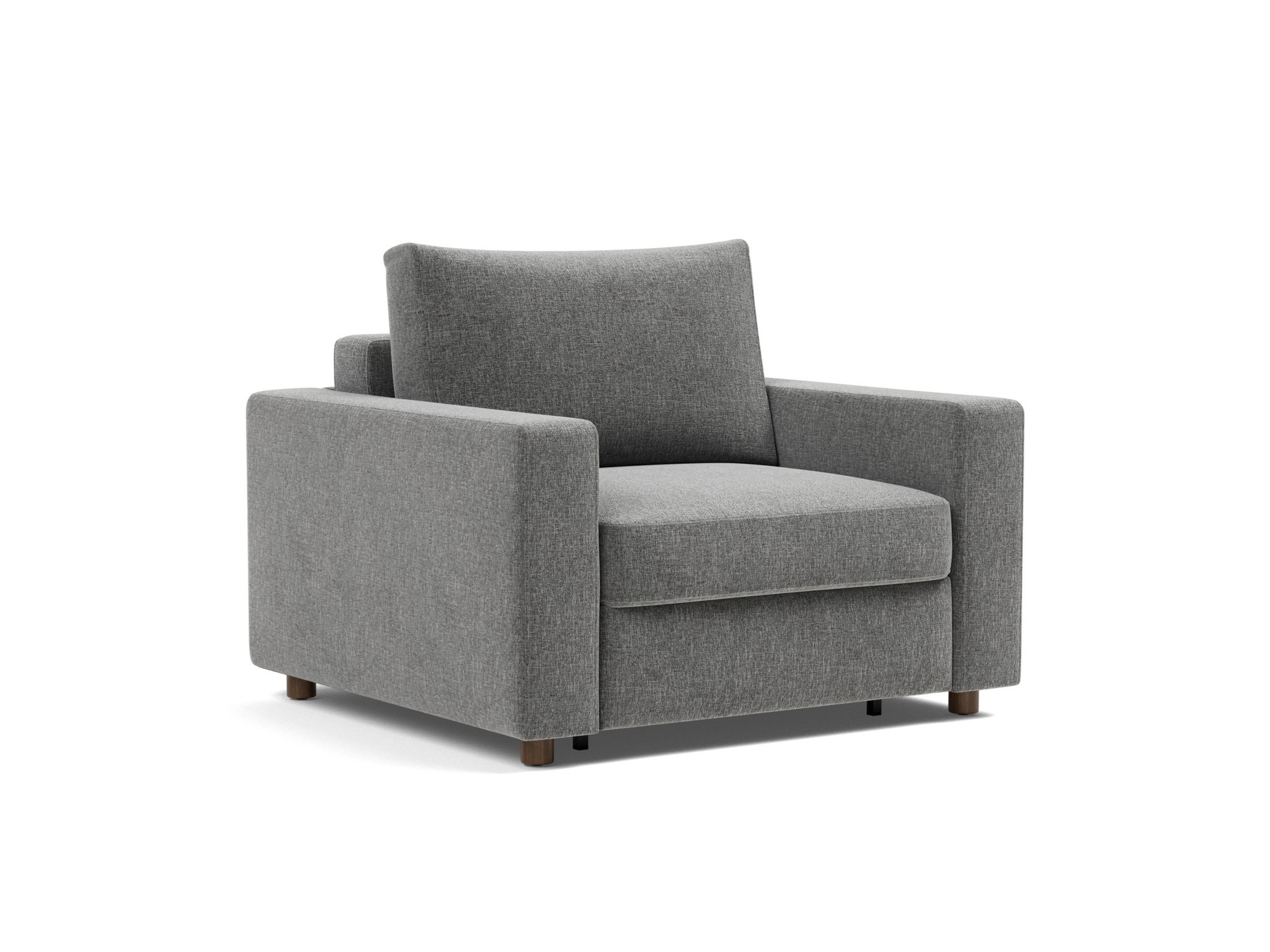 Schlafsessel Neah mit Standard-Armlehnen Strukturierter Stoff Twist 563-Charcoal