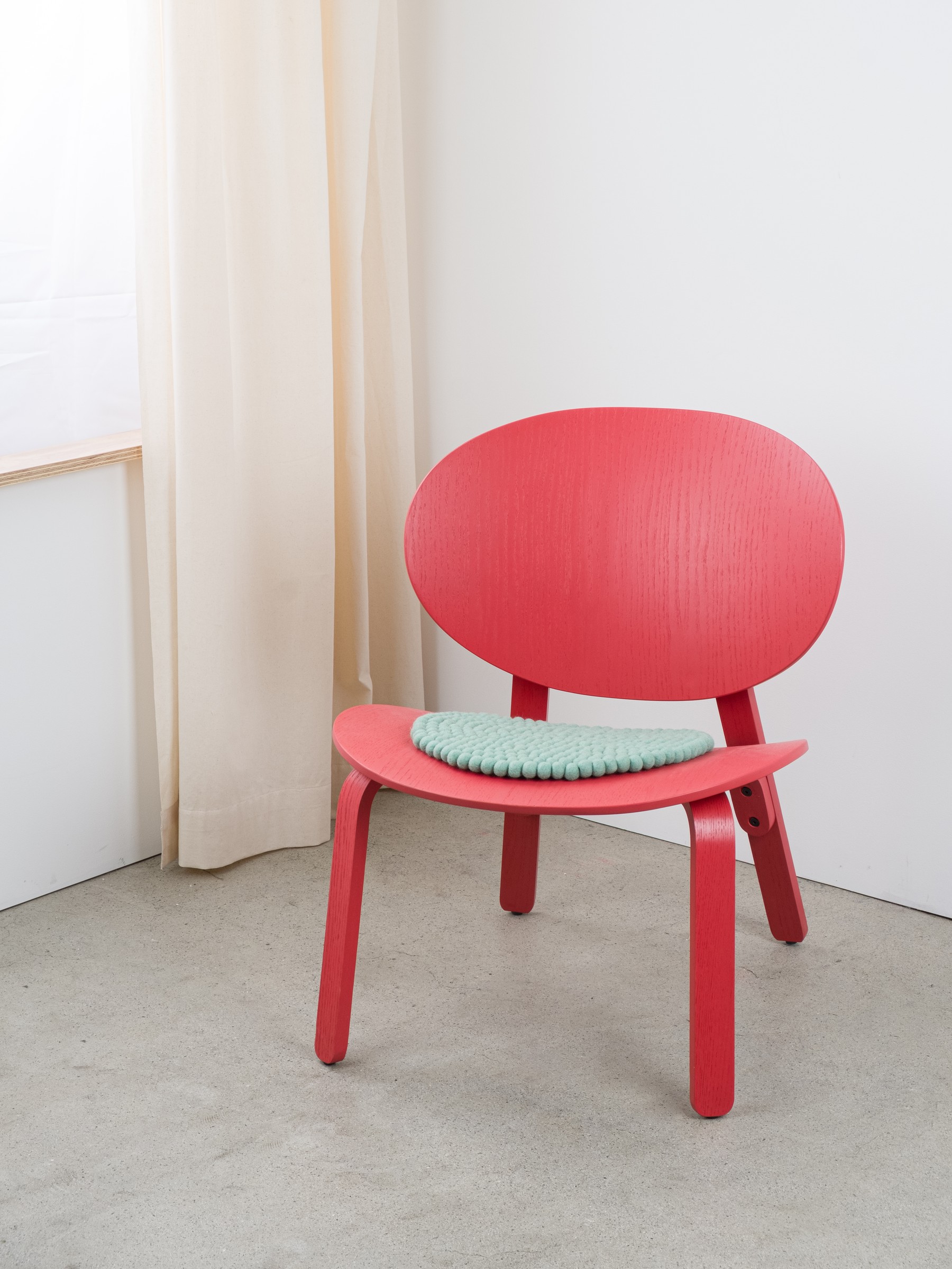 myfelt Fine Filzkugel-Sitzauflage Türkis Ø 36 cm