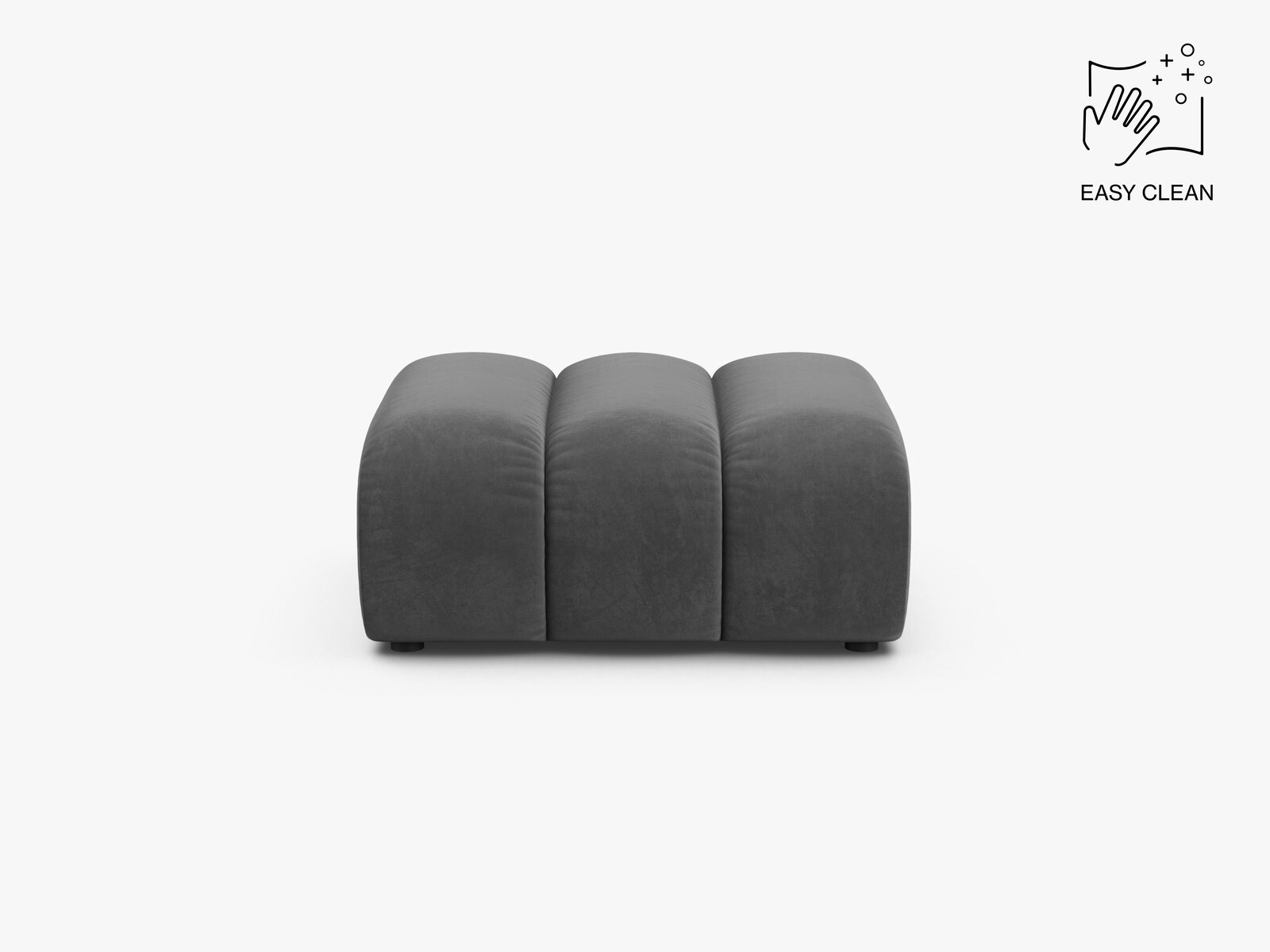 Micadoni Hocker Lupine Samt Venus Grau