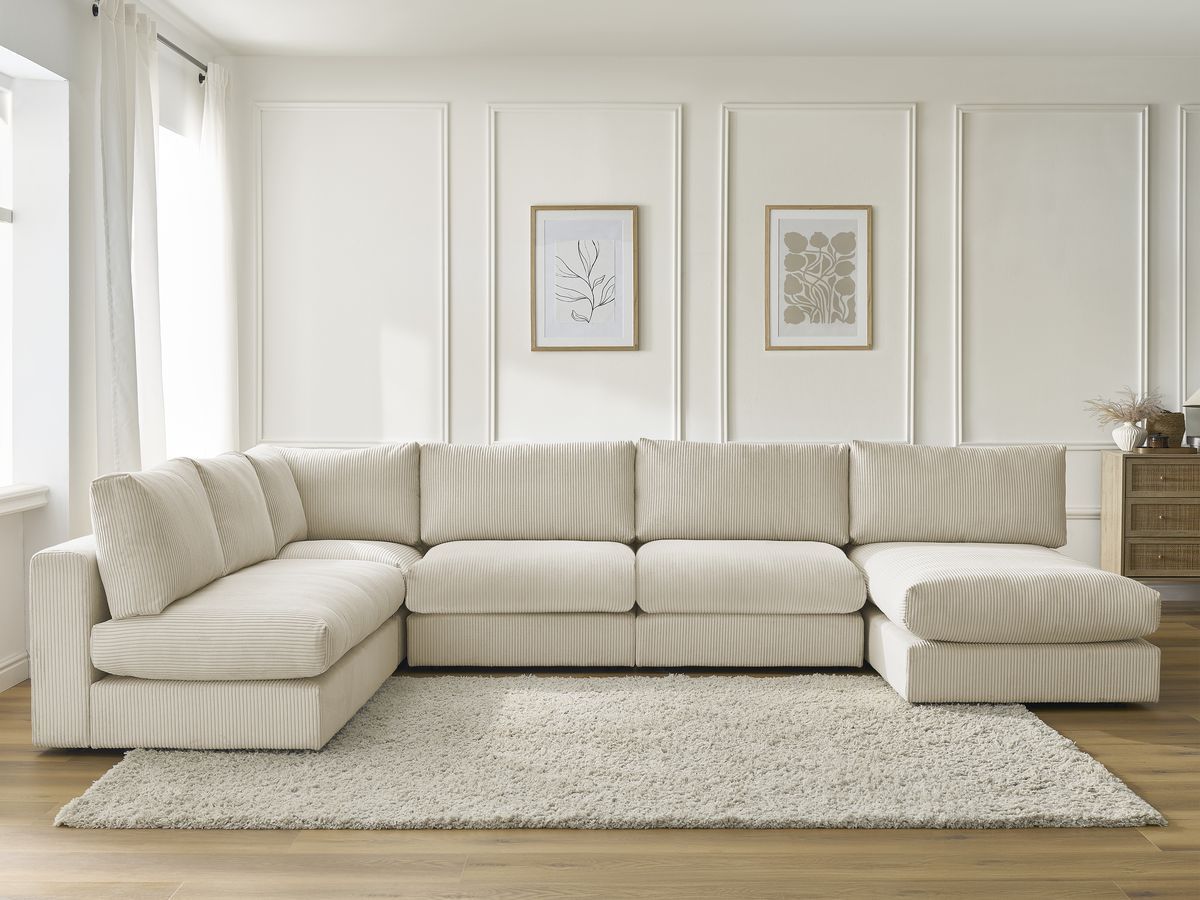 Bobochic Paris Ecksofa Cordsamt Beige