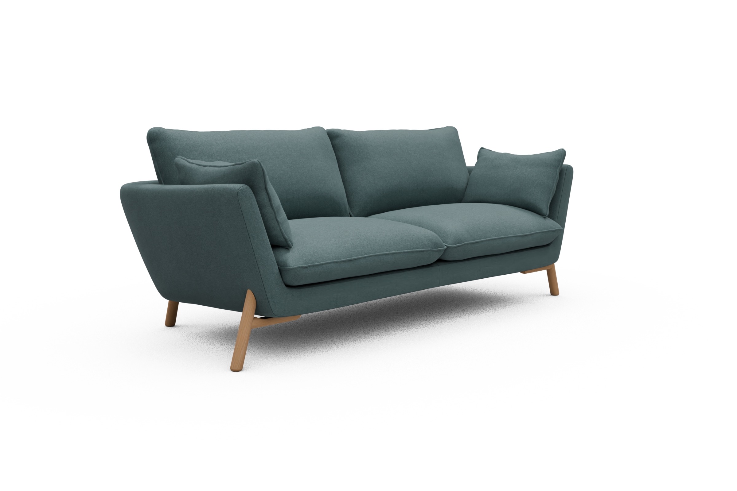Sofa Emil 3-Sitzer Beinfarbe Eiche Natur Satya-Niagara