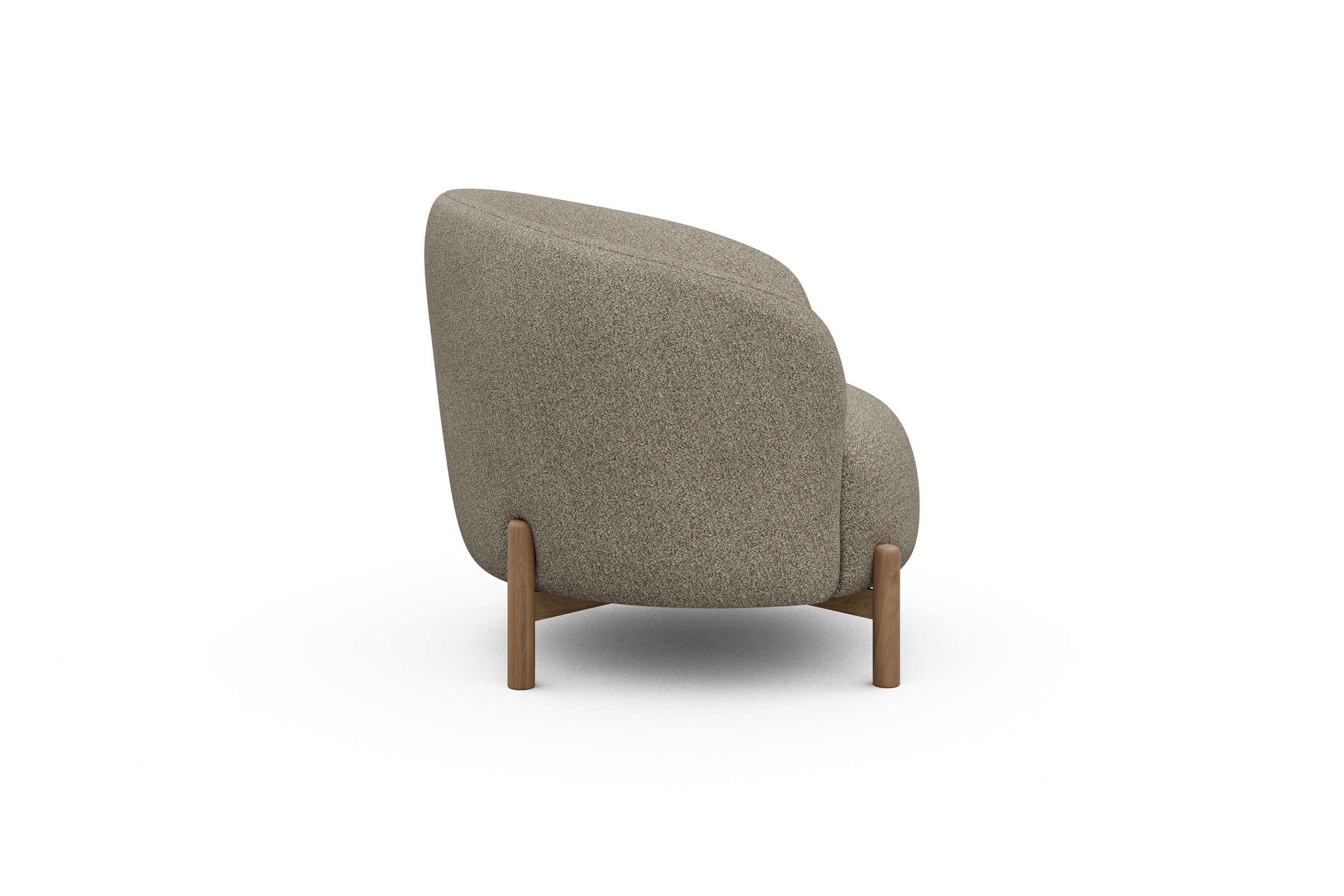 Sessel Ronda Holzbeine Eiche Natur Boucle-Belge