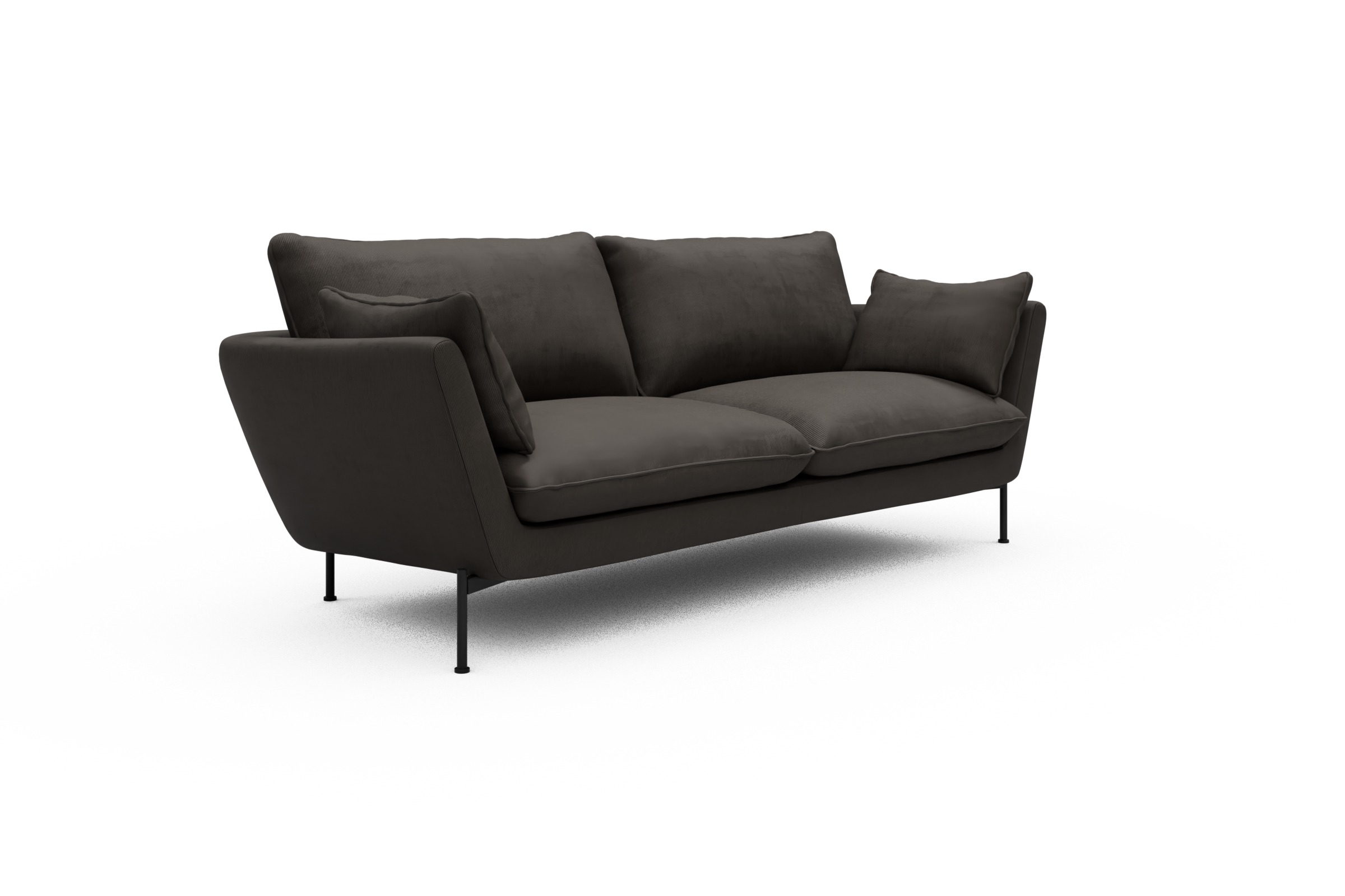 Sofa Anton 3-Sitzer Cordufine-Taupe
