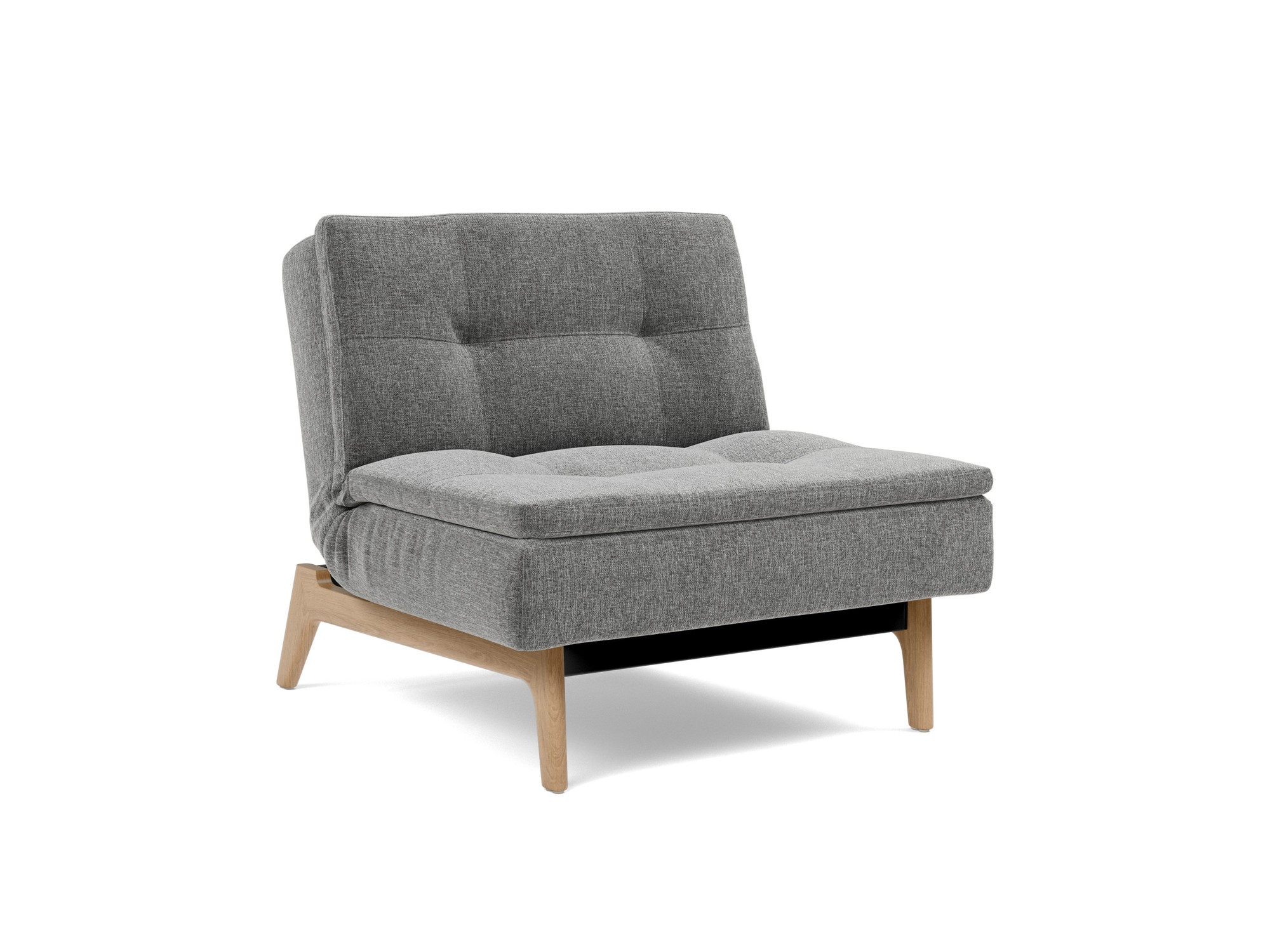 Sessel Dublexo Strukturierter Stoff Twist 563-Charcoal Beine Eiche