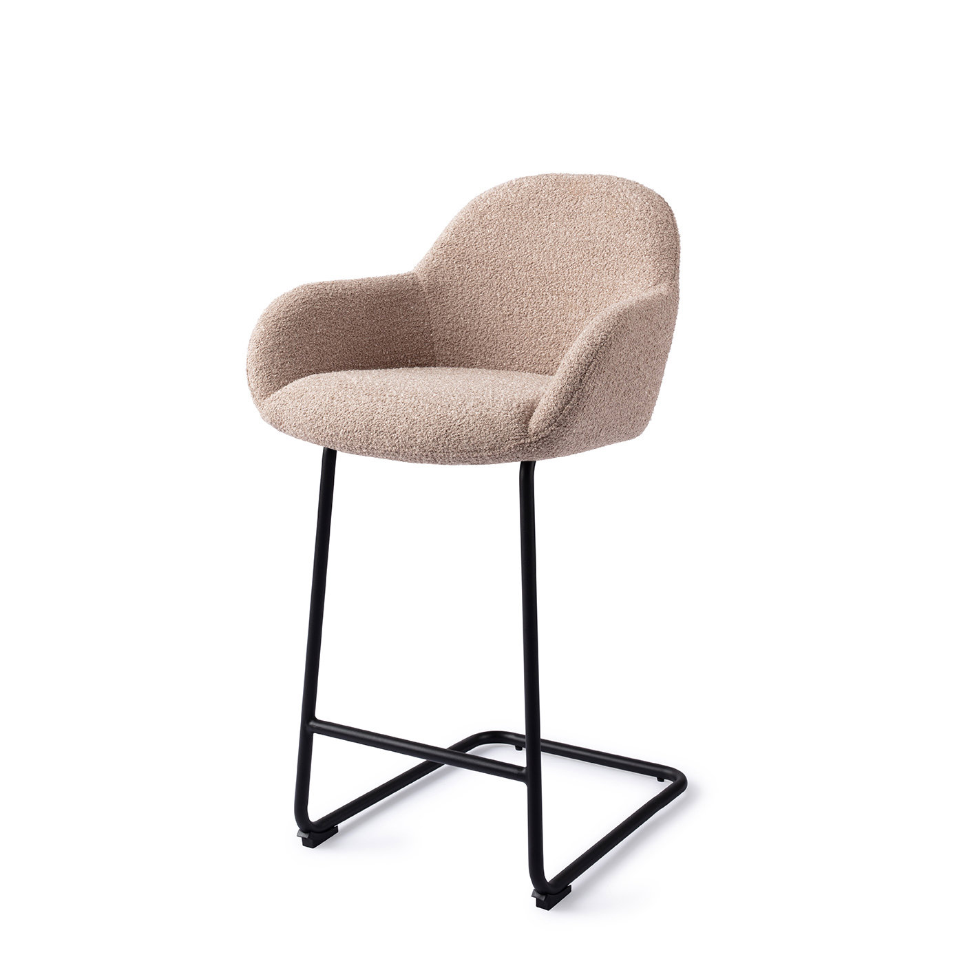 Jesper Home Barhocker Kushi Stone Haze Arch Schwarz Tresenhöhe 65 cm
