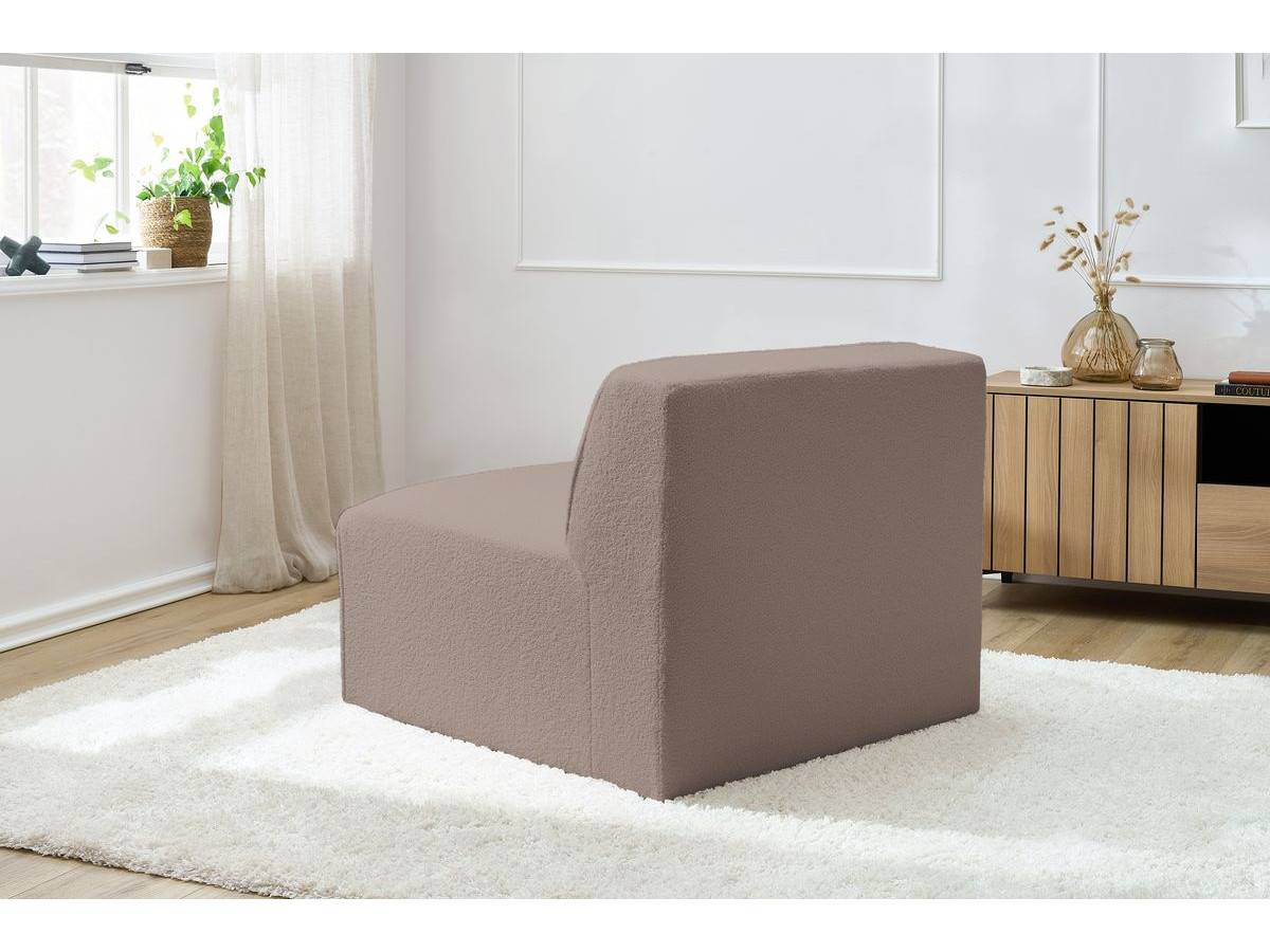 Bobochic Megeve Sofamodul 1-Sitzer Bouclé-Stoff Braun