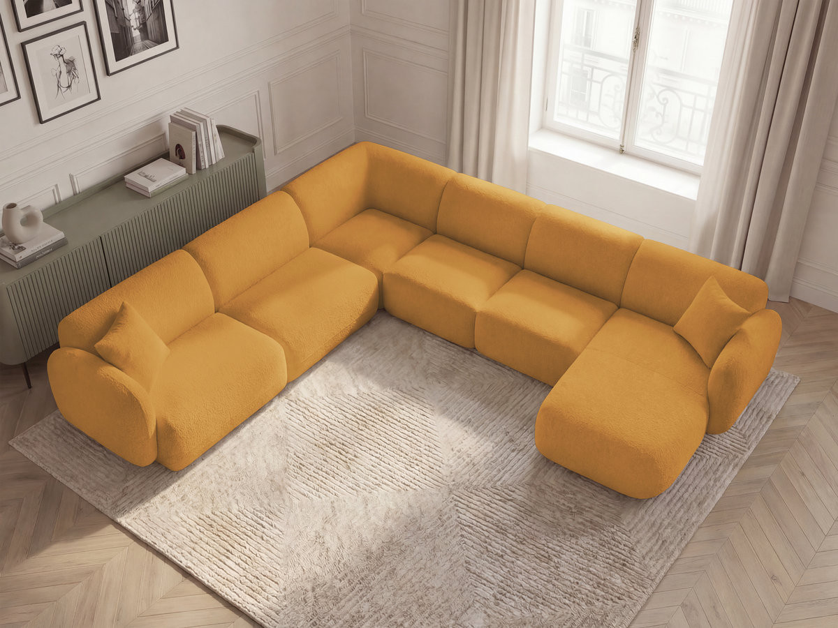 Bobochic Anda Wohnlandschaft Chenille Gelb Ecke links