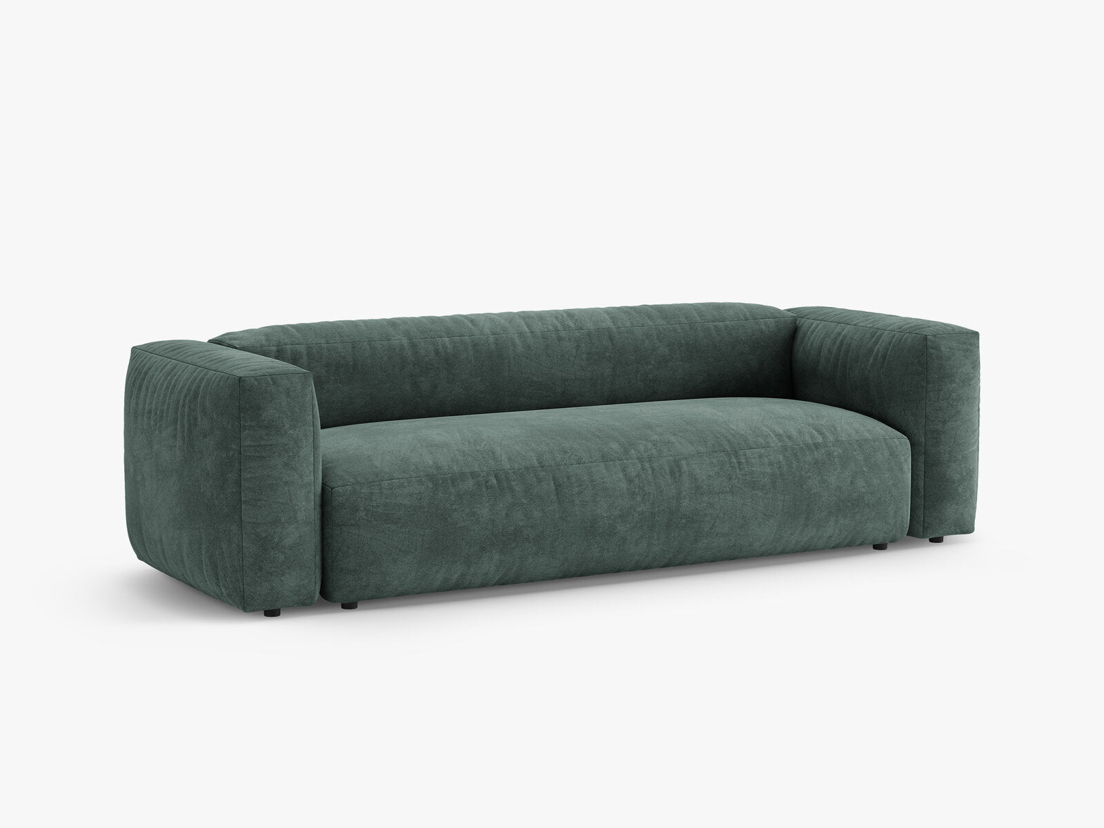 Micadoni Martina Schlafsofa 3-Sitzer Samt Vogue Petrol