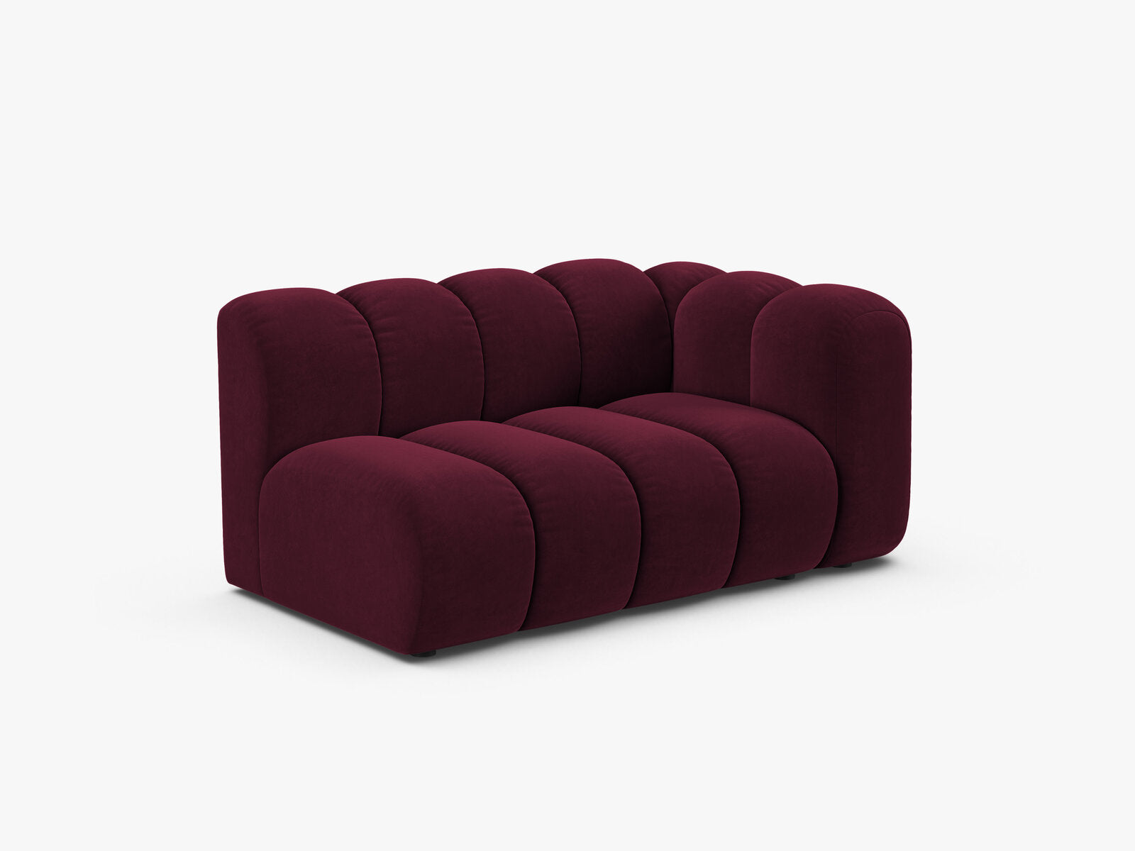 Micadoni Modul Lupine 2-Sitzer Samt Venus Burgunder Rechts