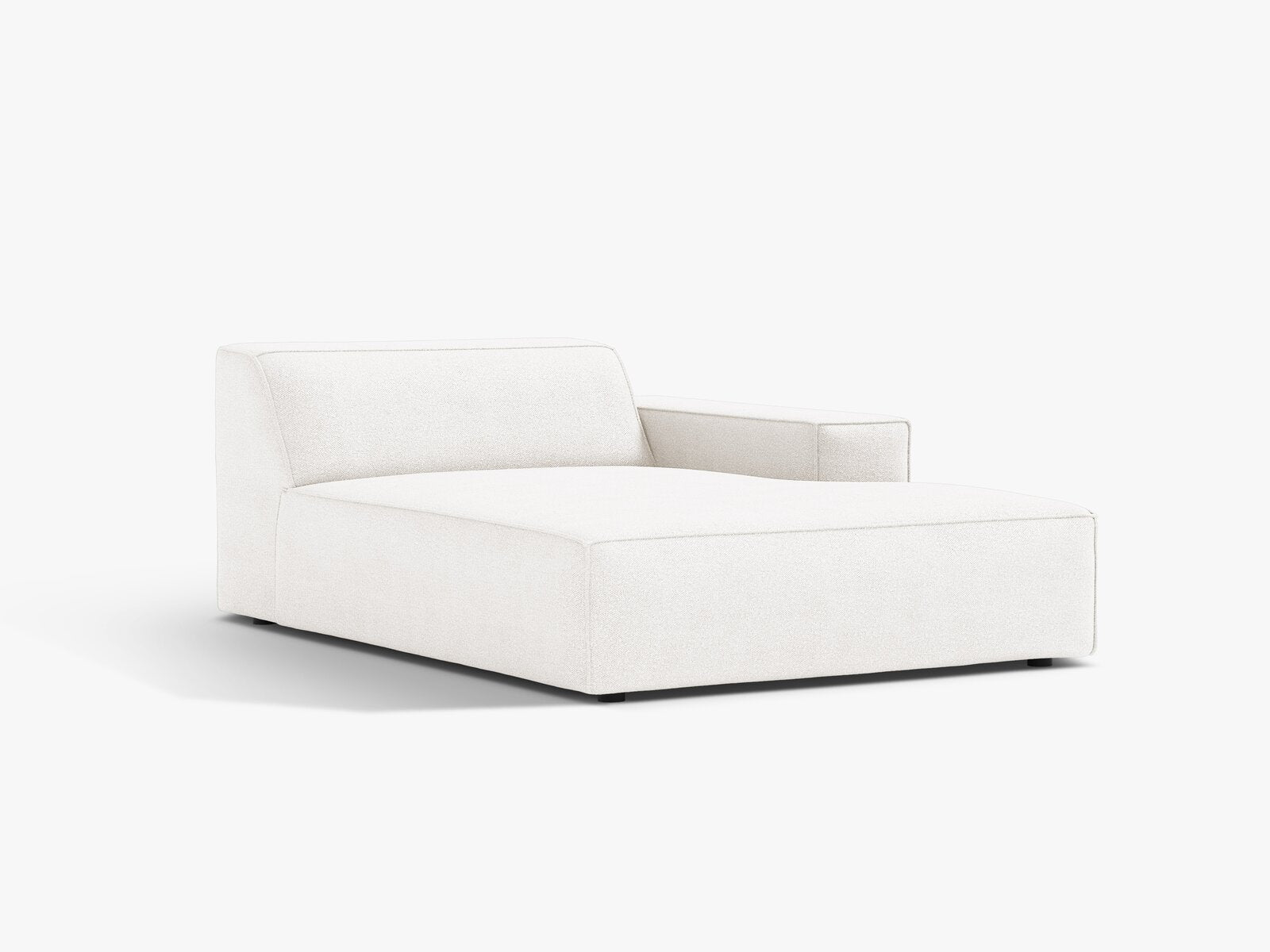 Micadoni Jodie Chaiselongue Rechts Boucle Baloo Weiß